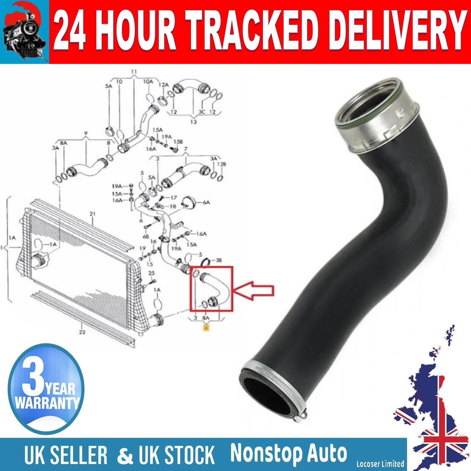 TURBO INTERCOOLER HOSE PIPE FOR VW PASSAT GOLFV TOURAN SEAT ALTEA XL LEON  TOLEDO III AUDI A3 SKODA OCTAVIA II 3C0145832J, 3C0145762AJ