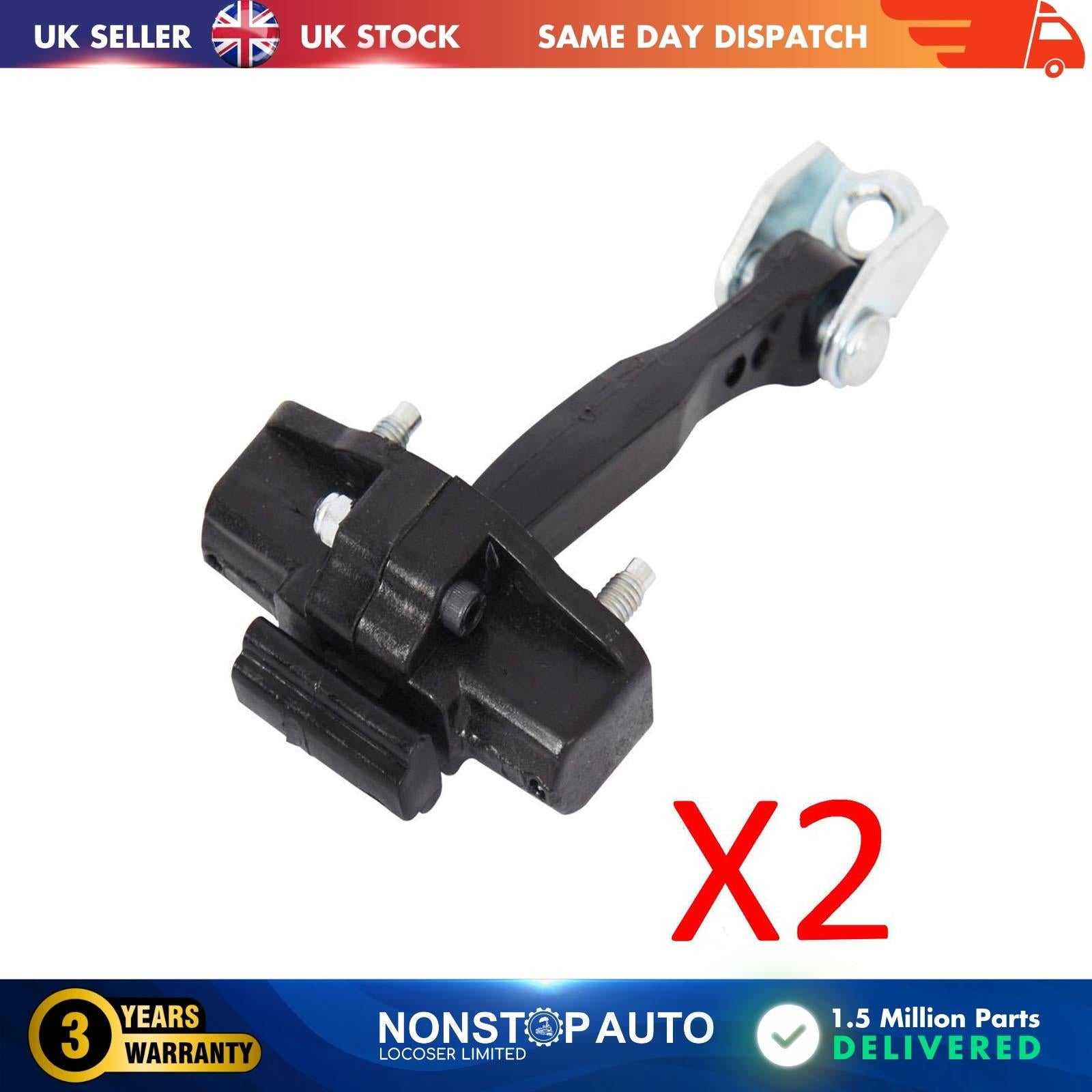 2 X Rear Door Hinge Stop Check Strap Limitery Right and Left Side Fits FIAT 500 L  51883509