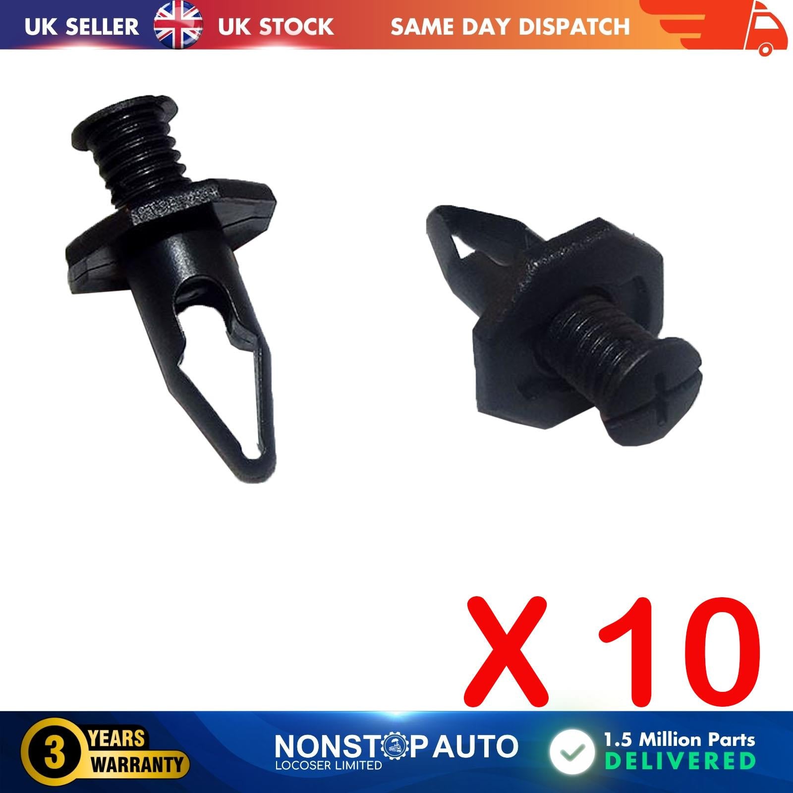 For HONDA Bumper Fender Push Type Retainer Clips X10