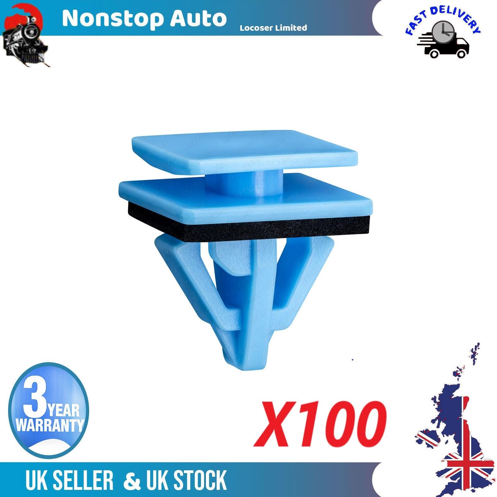 100 X Side Sill Moulding Panel Clips For HUNDAI KIA 87758-3L000