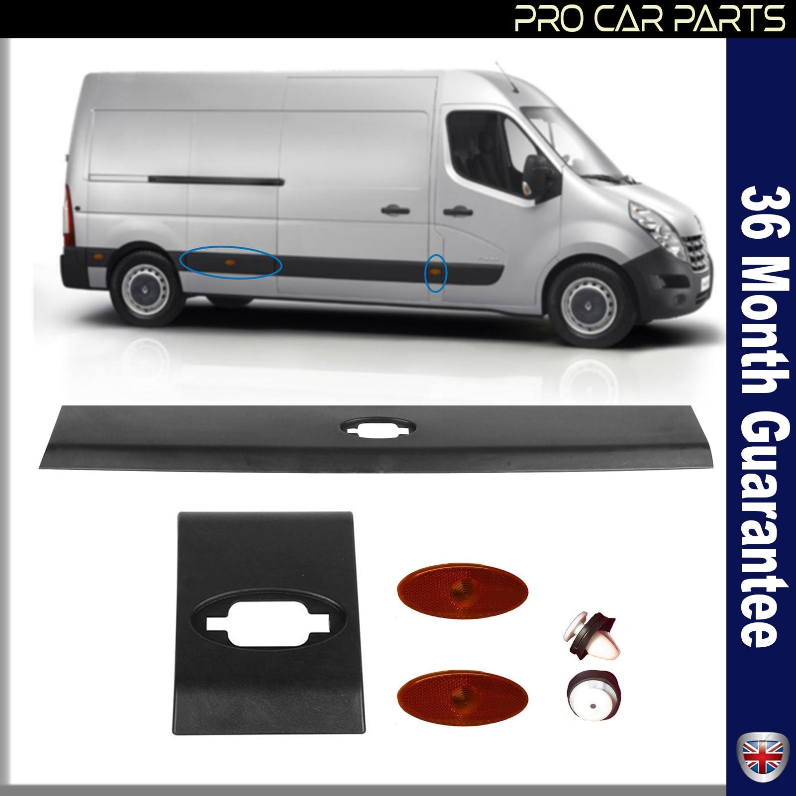 DOOR MOULDING PANEL STRIP INDICATOR FRONT REAR RIGHT FOR  NISSAN NV400