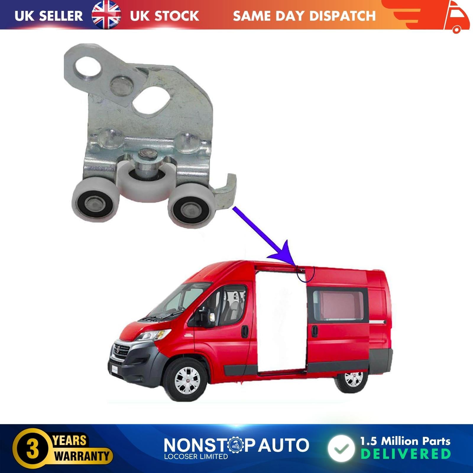 Sliding Door Roller Guide Hinge Top Left Fits FIAT Ducato CITROEN Jumper Relay PEUGEOT Boxer 9033V3