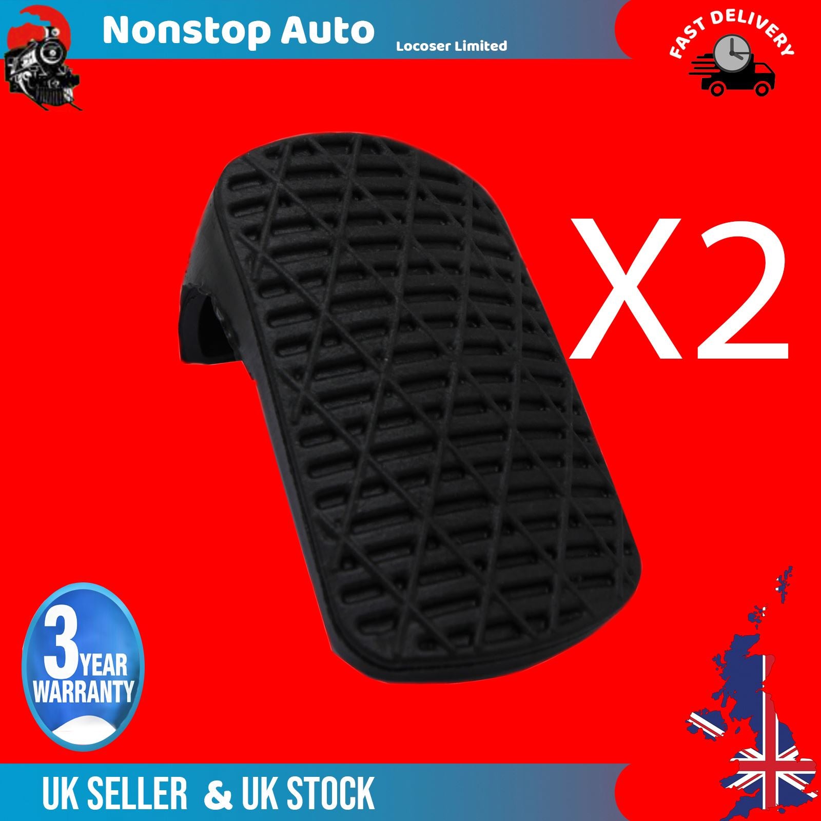 2X Clutch Brake Pedal Rubber Pad Cover Fits Mercedes CLK C208 Coupe  1232910082