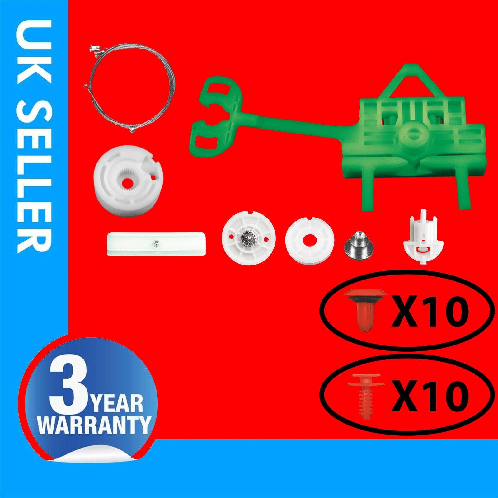 FITS FIAT PUNTO WINDOW REGULATOR REPAIR KIT FRONT LEFT HAND SIDE