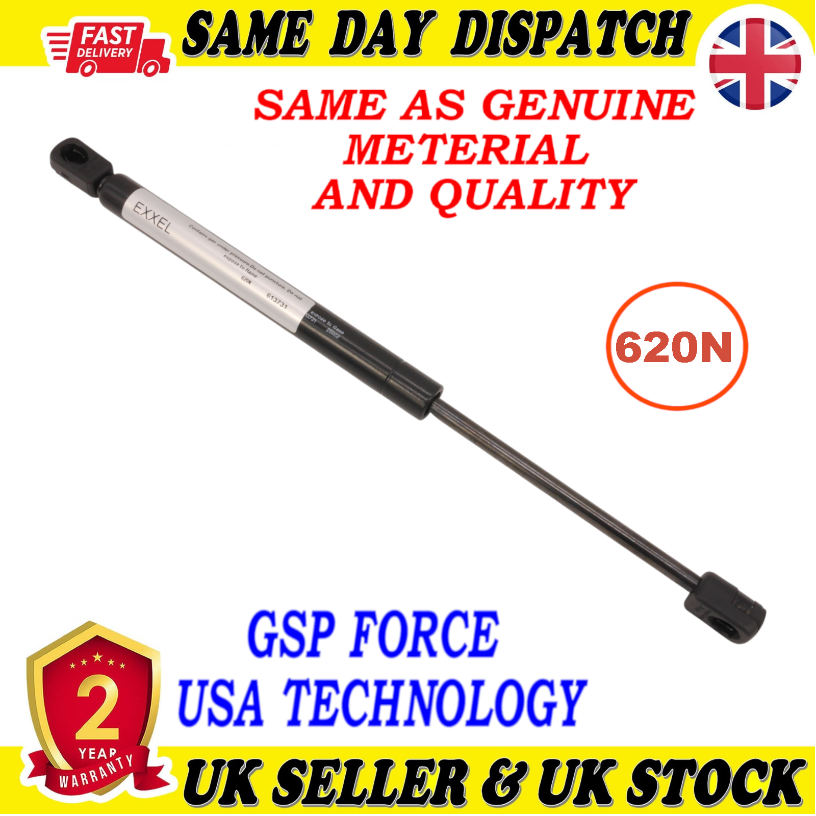 TAILGATE BOOT GAS STRUTS 620 Newton FOR ALFA ROMEO 156 60664833