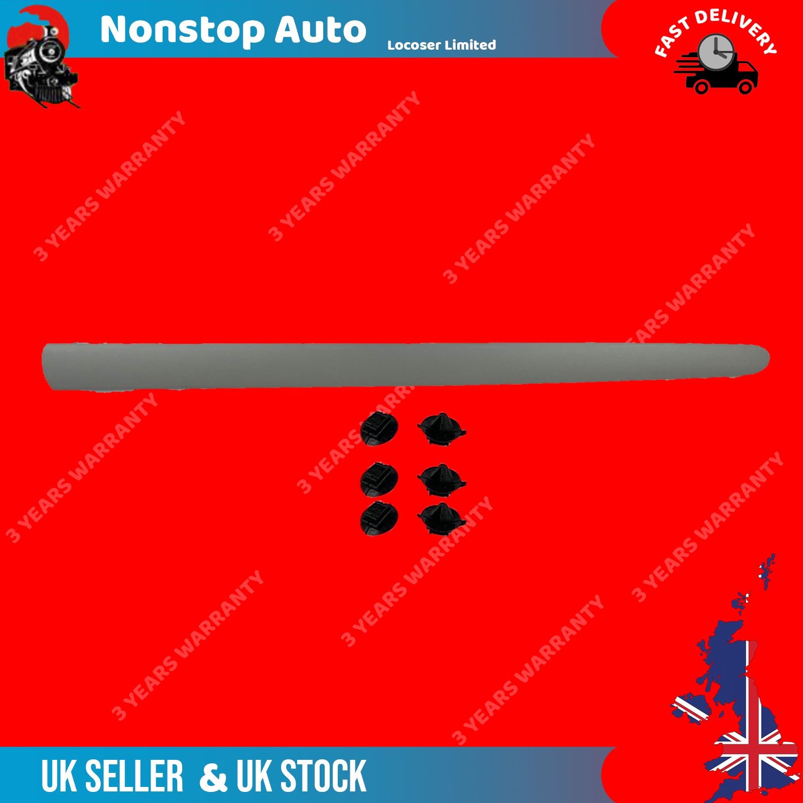 FRONT DOOR moulding PANEL TRIM STRAP RIGHT PAINTABLE FITS PEUGEOT 206 8545Y8