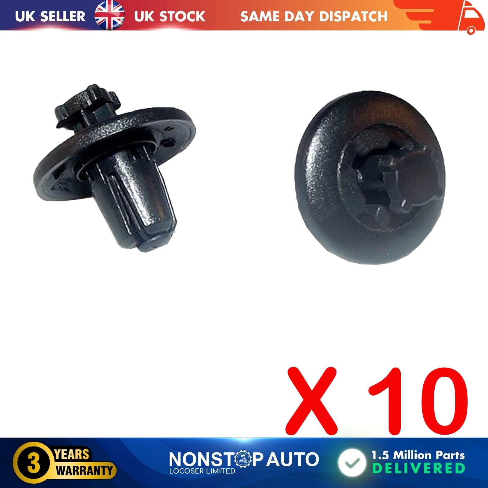 10X Wheel Arch Bumper Panel Trim Clips For PEUGEOT 807 607 406 7013.J0 8211.WV