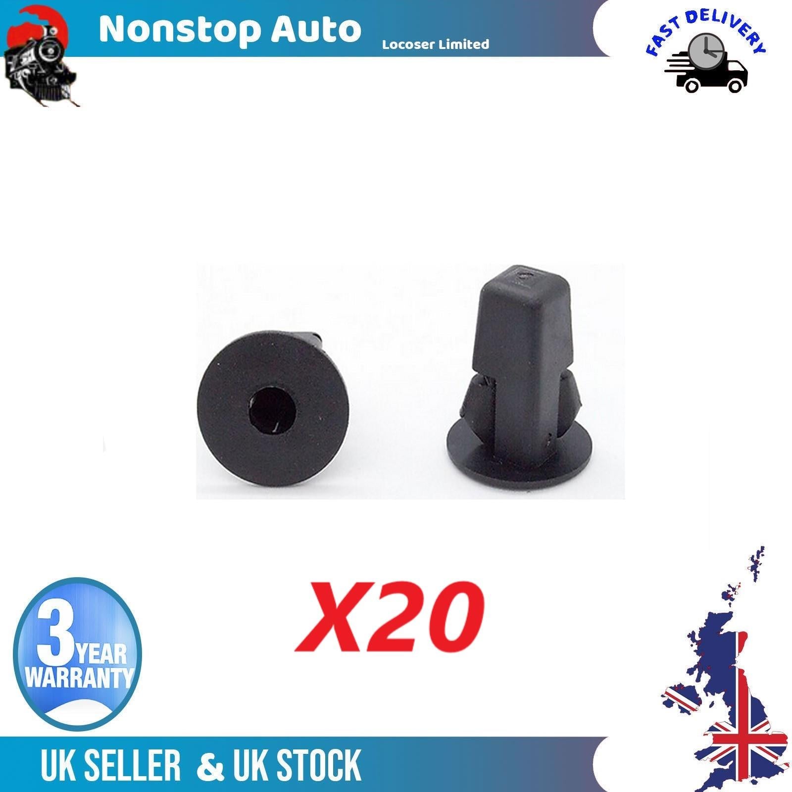 20X Screw Mounting Grommet wheelarch Inner Wing Bumper Trims For TOYOTA