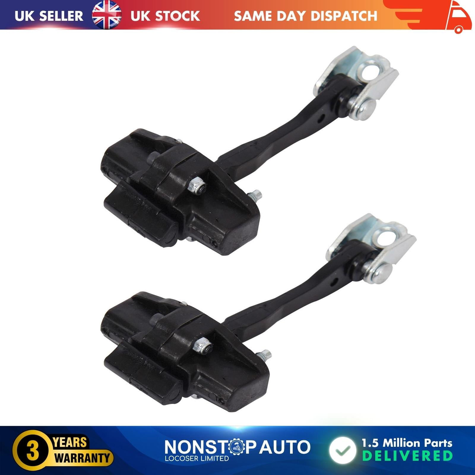 2 X Rear Door Hinge Stop Check Strap Limitery Right and Left Side Fits FIAT Bravo II LANCIA Delta III 51805582