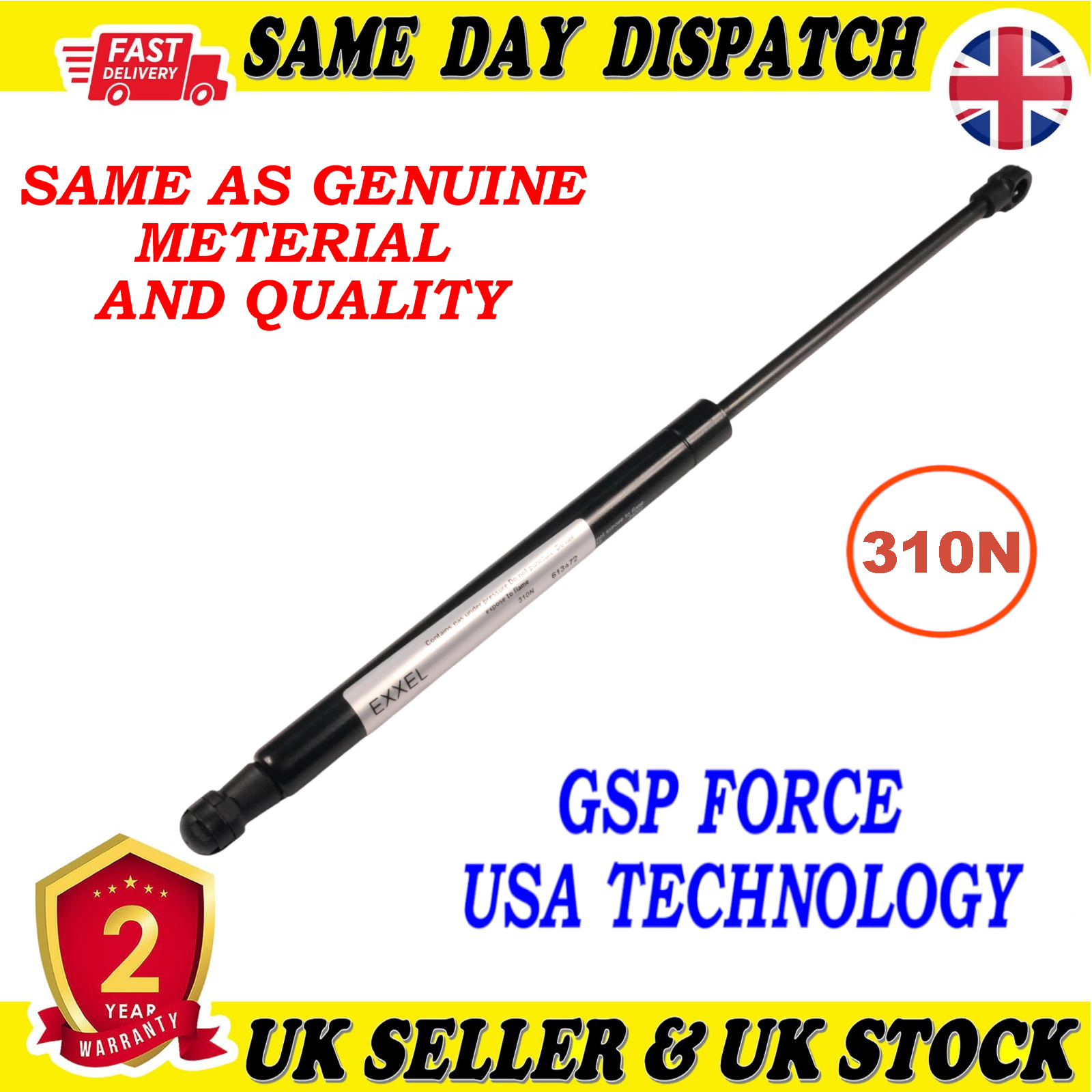 TAILGATE BOOT GAS STRUTS 310 Newton FOR SKODA SUPERB II 3T5827552