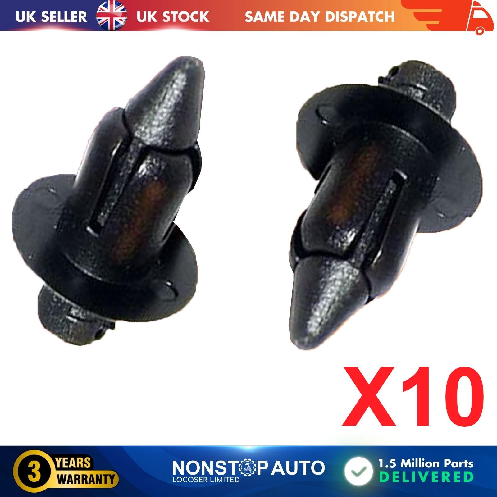 10X Push Fit Retainer Rivet Clips For MITSUBISHI Pajero II Pinin I Sport I