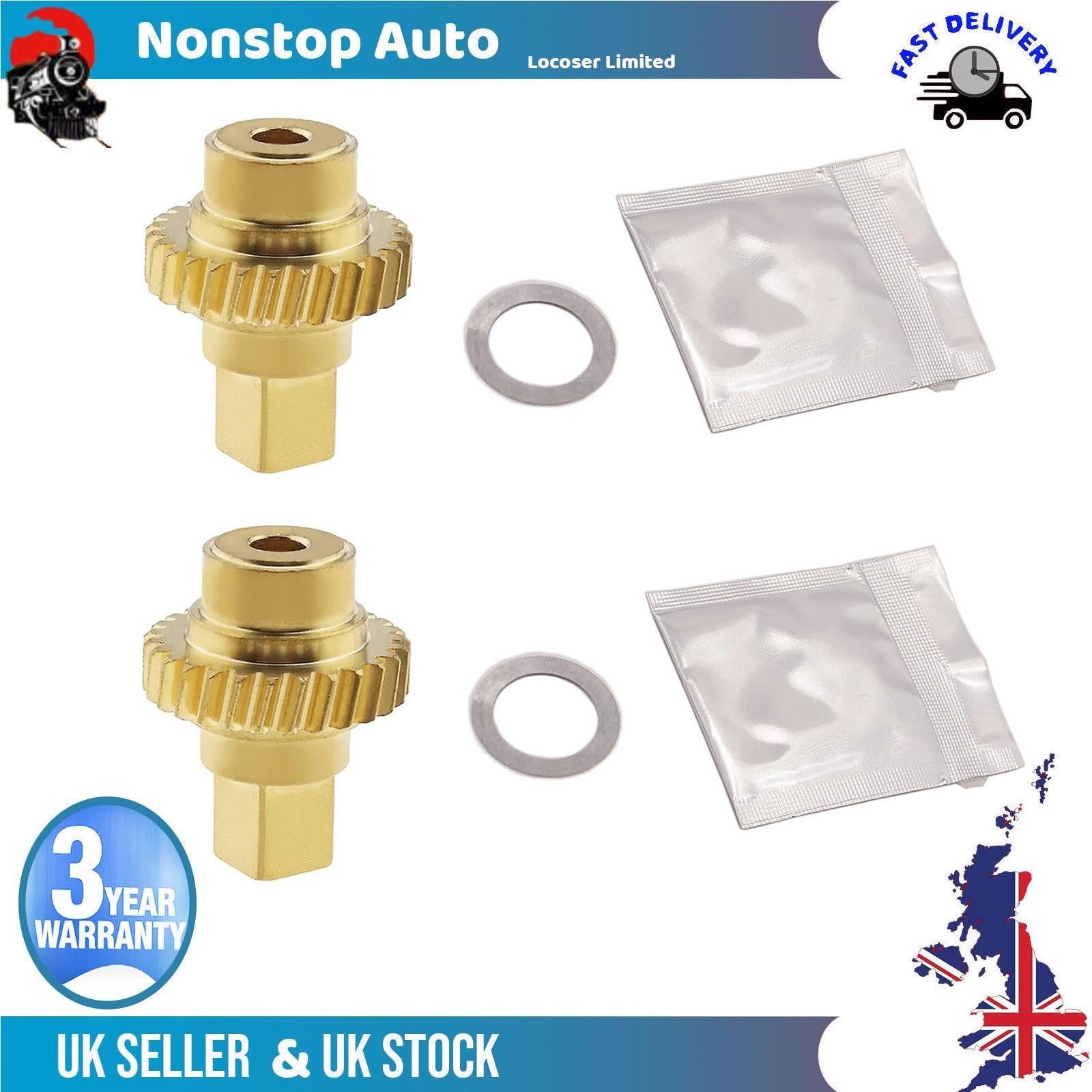 2X Top Roof Motor Winglet Cog Gears Brass For VAUXHALL Astra 93188313