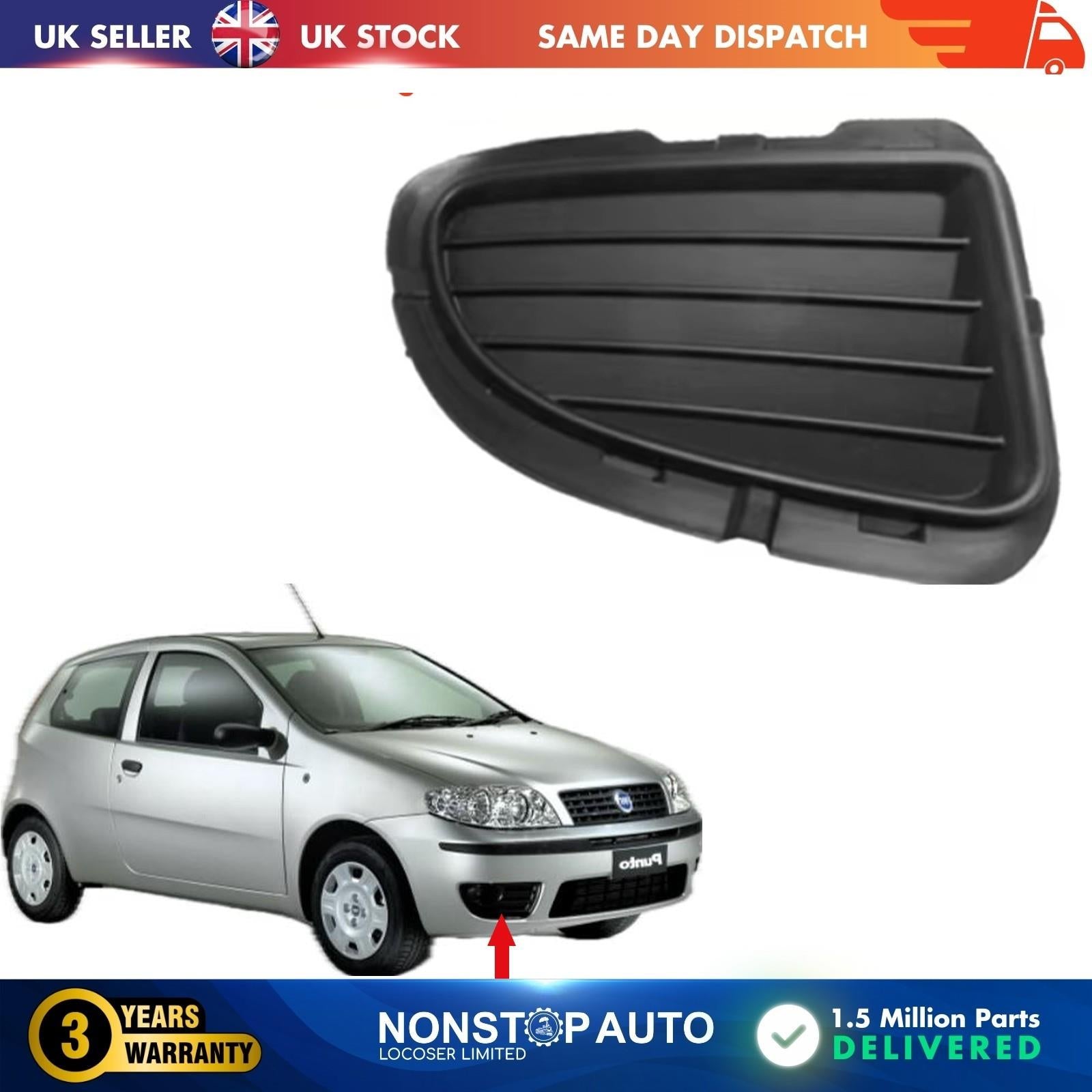 BUMPER GRILLE RIGHT  SIDE FOR  ABARTH GRANDE PUNTO FIAT GRANDE PUNTO 735410808