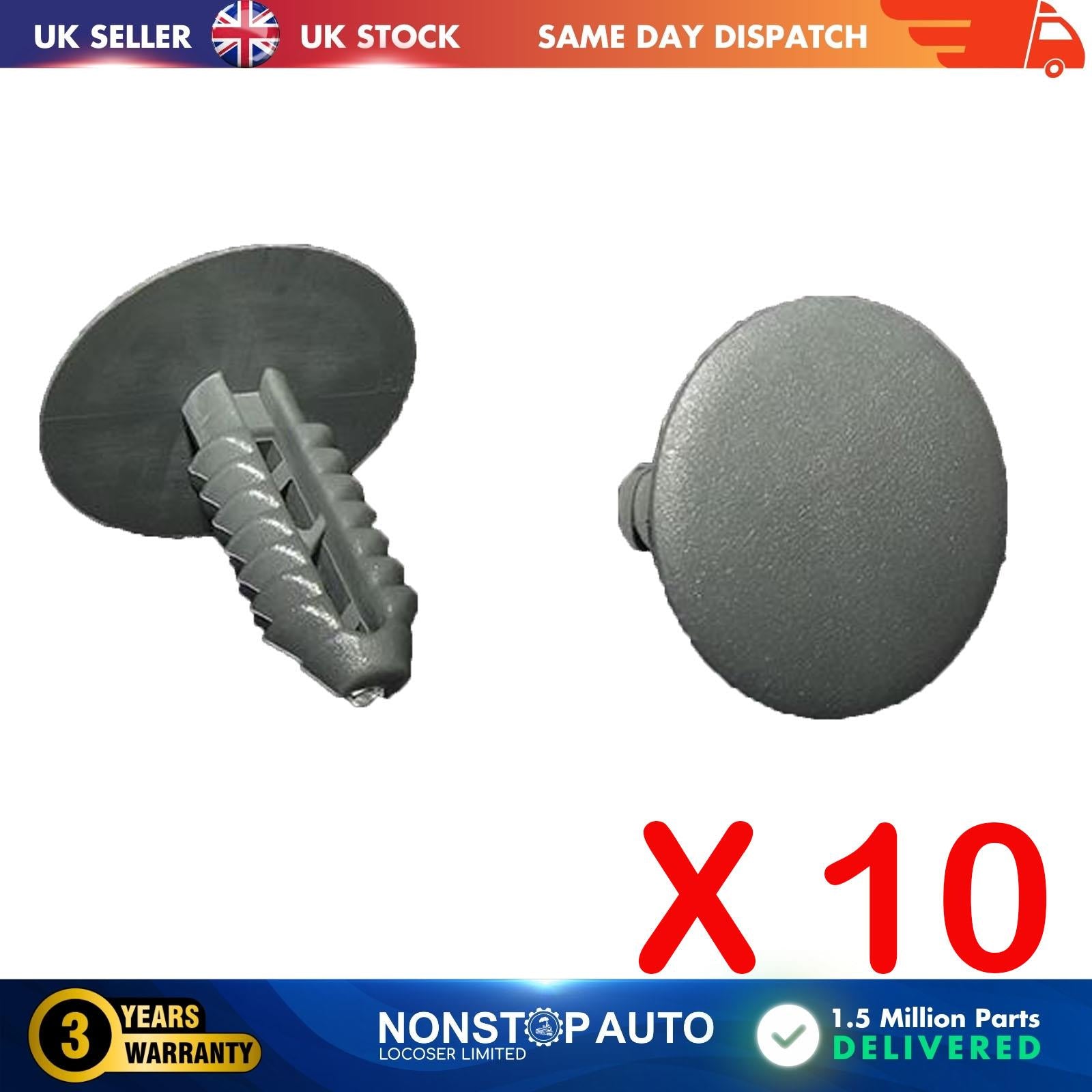 10X Carpet Mat Bonnet Insulation Air Intake Trim Clips For FORD