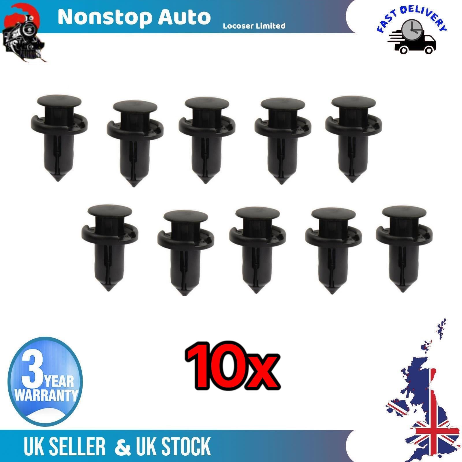 10X Bumper Trim Clips Plastic Rivet Bonnet Grille For INFINITI  Q45 II Q70 QX4