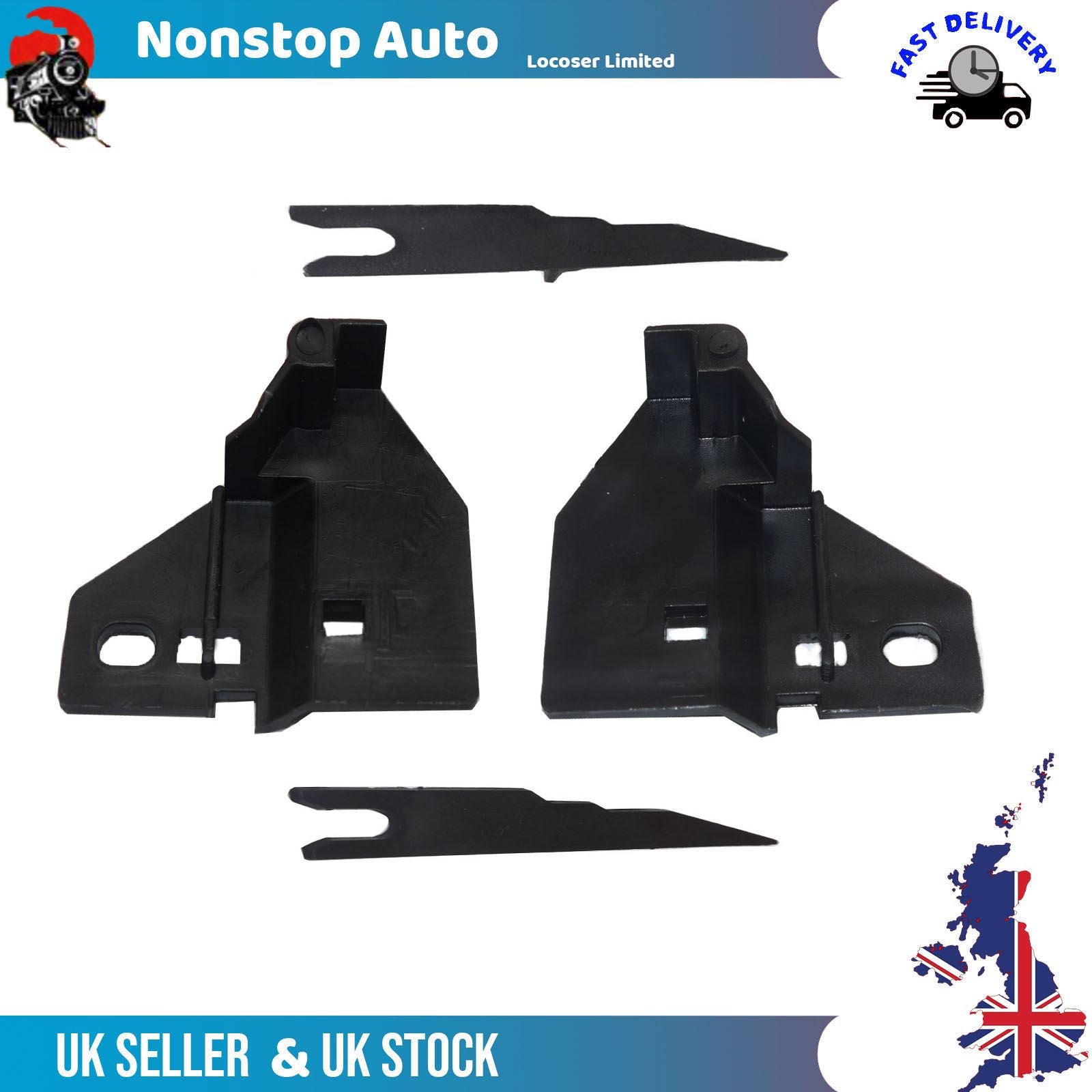 Headlight Repair Kit Bracket Mount Clips Left & Right Side Fits Renault Clio Mk4