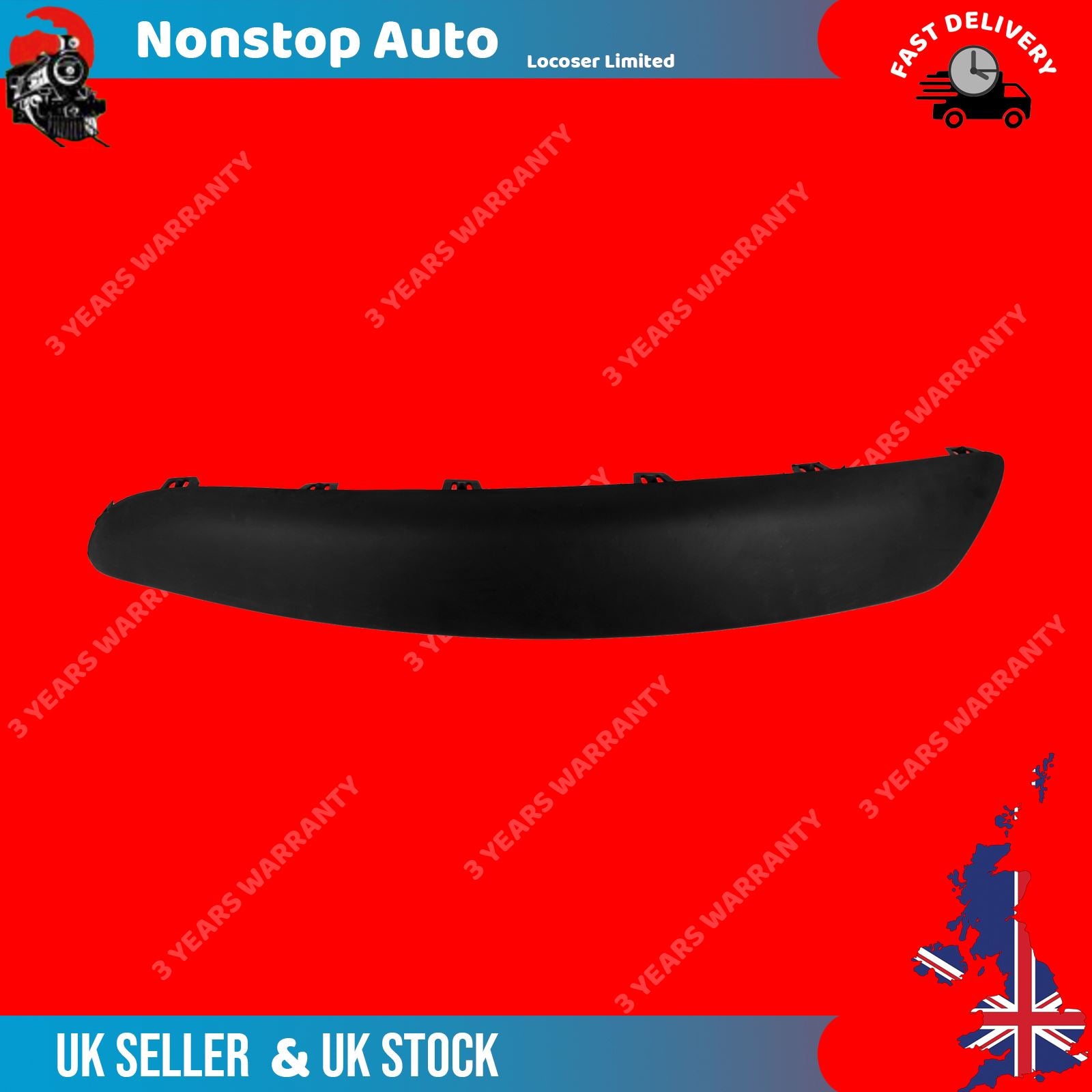 FRONT BUMPER PROTECTIVE MOULDING TRIM LEFT SIDE FITS PEUGEOT 307 7452P4