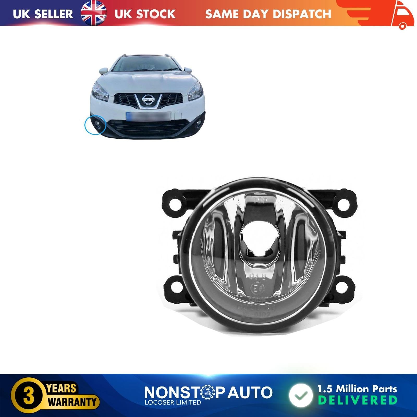 Front Fog Light Lamp Fits VAUXHALL OPEL Movano RENAULT NISSAN 8200074008