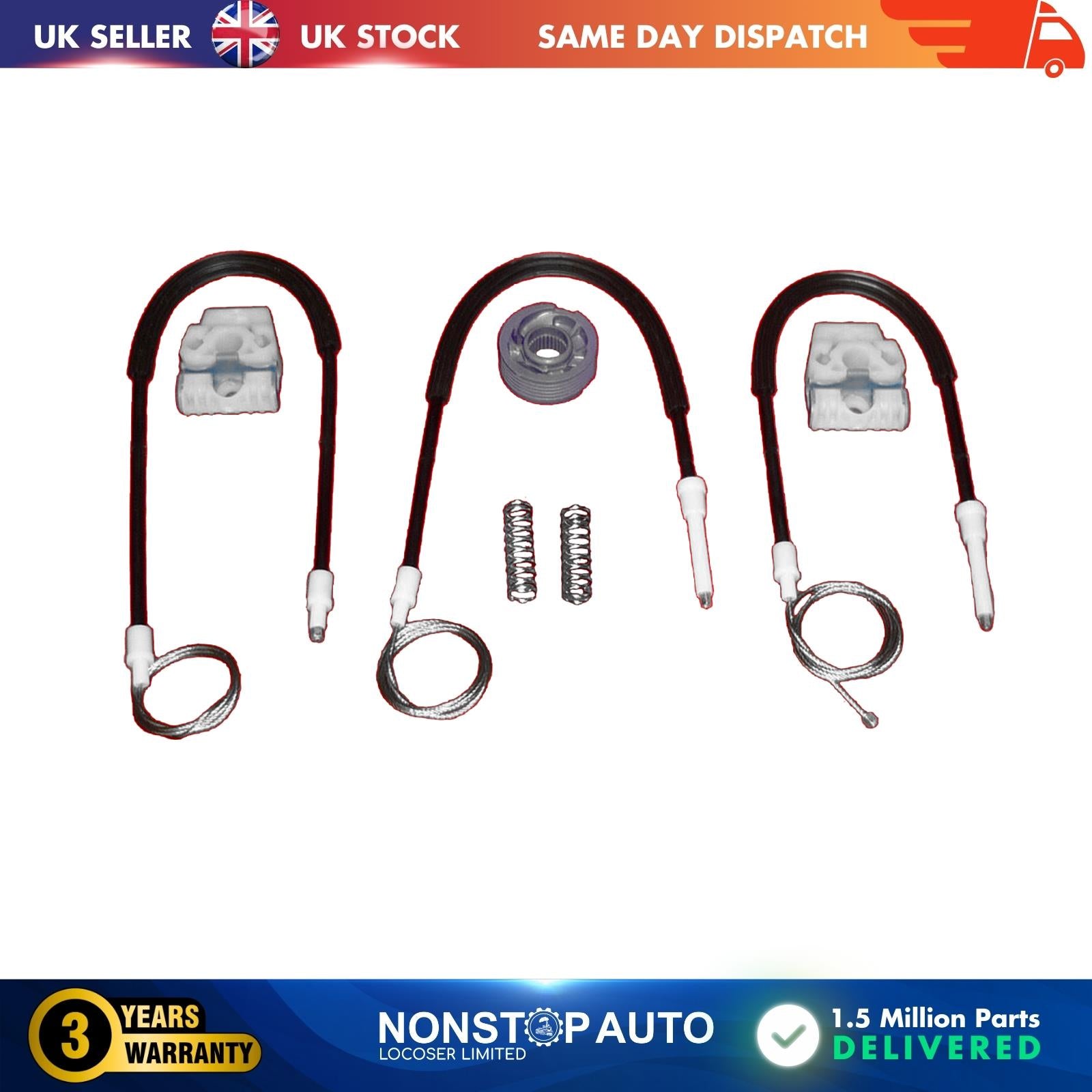 Window Regulator Repair Kit Fits VOLKSWAGEN Polo MK5 Front Left