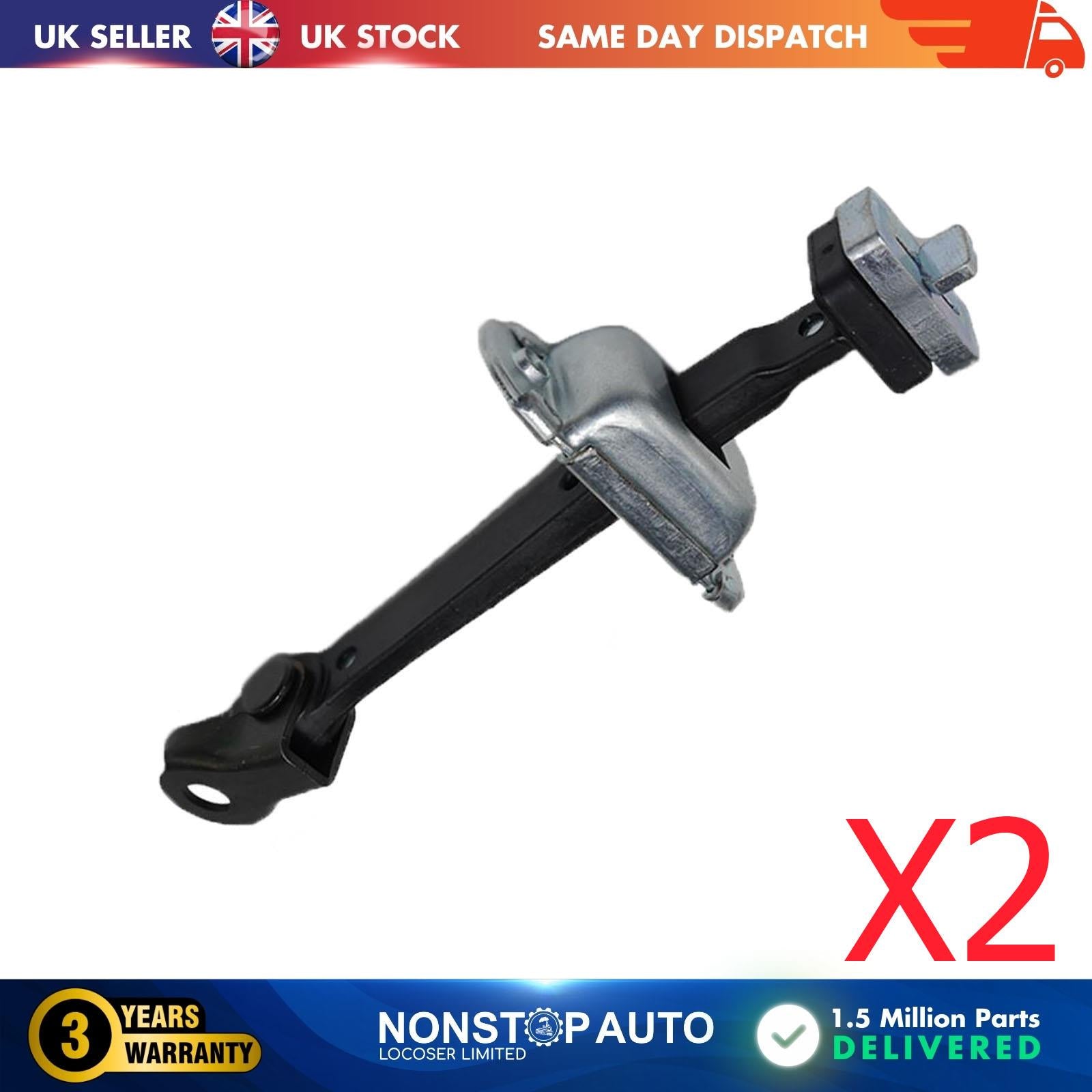 2 X Rear Door Hinge Stop Check Strap Limitery Right and Left Side Fits HONDA Civic VII  72880S5DA01