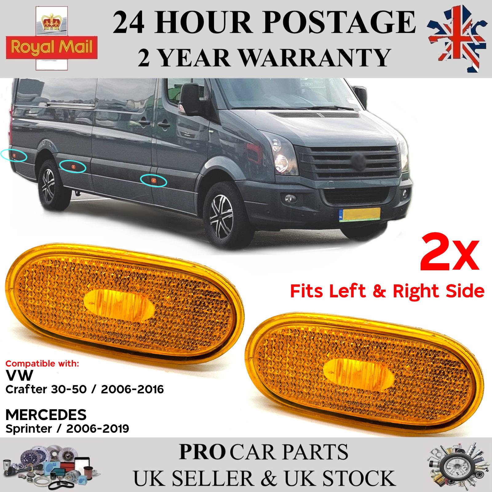 2x Side Marker Lens Lamp Fits VW Crafter Mercedes Sprinter 2E0945061C