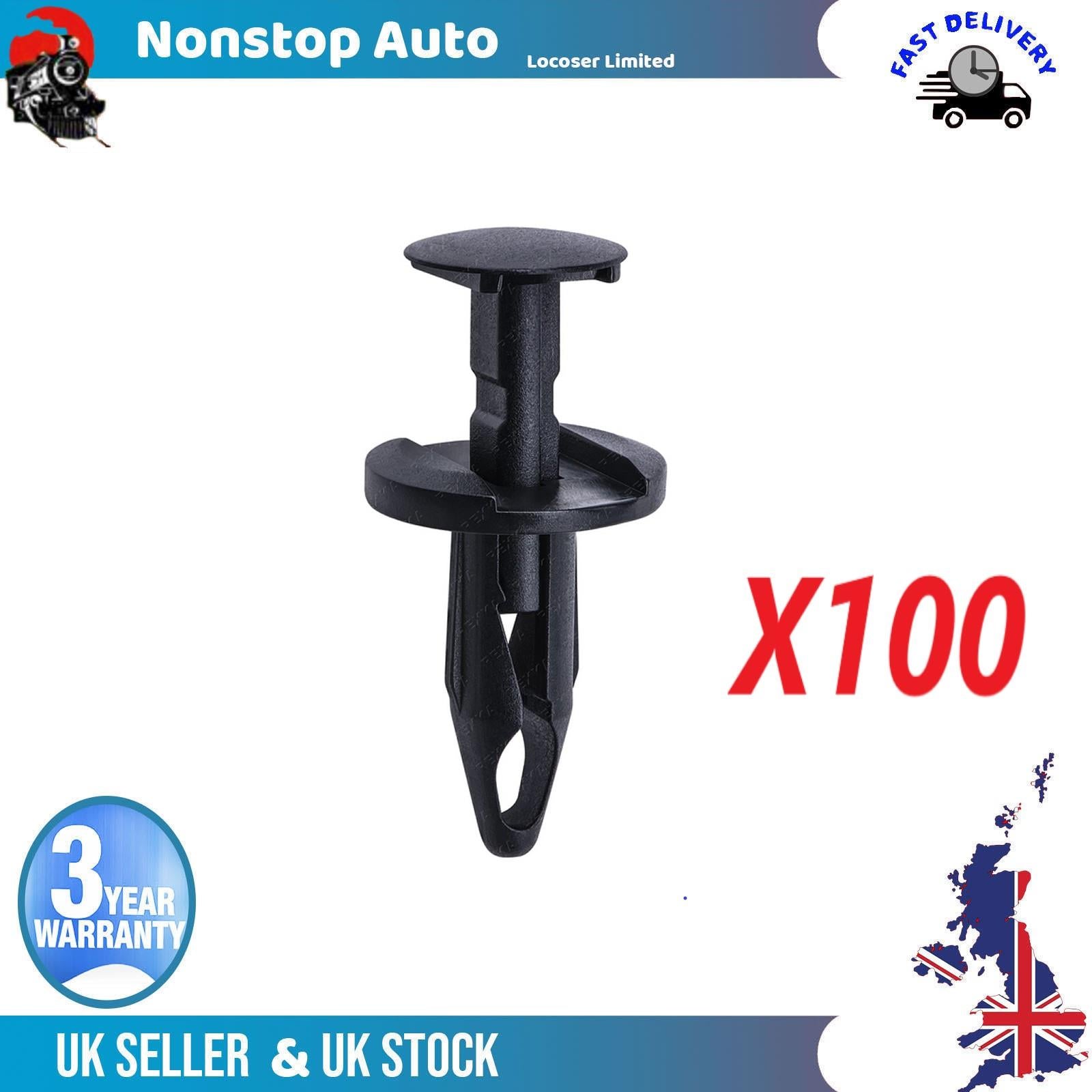 100X Chevy Wheel Well Push Type Retainer Clips For VAUXHALL OPEL 21077123