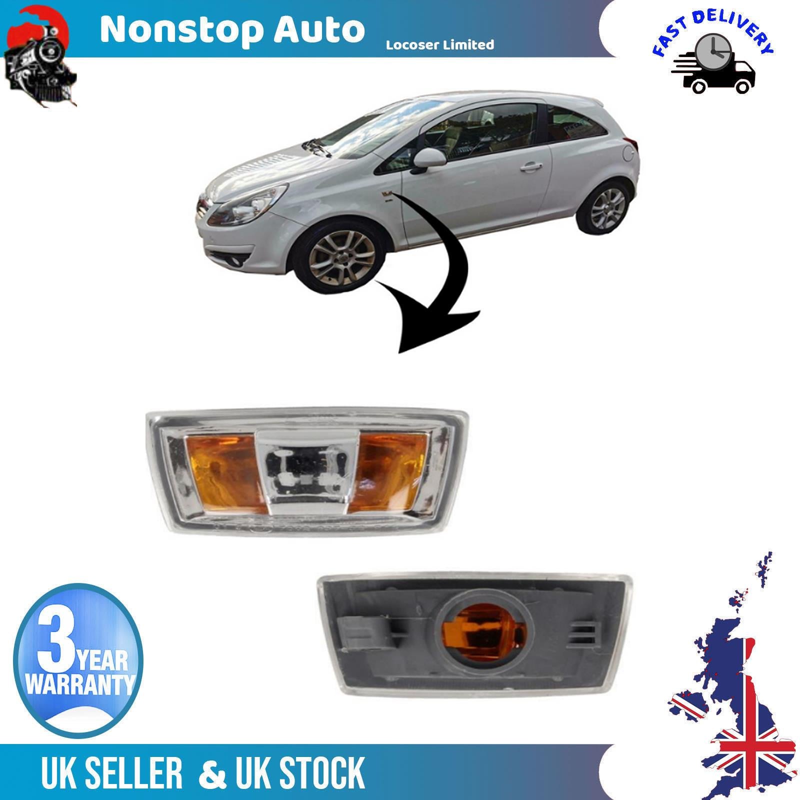 SIDE INDICATOR REPEATER LENS LEFT FOR  OPEL Astra Corsa Insignia Meriva Zafira1713423