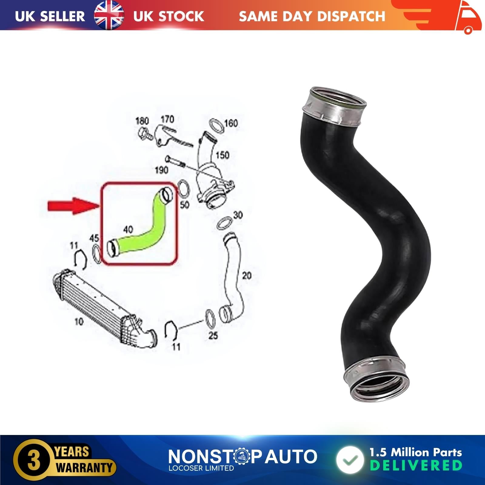 TURBO INTERCOOLER HOSE PIPE FOR MERCEDES CLS 320 350 CDI  E-Class W211 E280 E320 2115282682