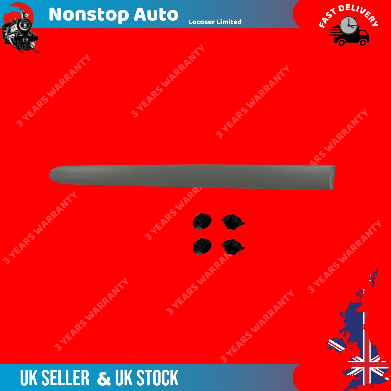 REAR DOOR MOULDING PANEL TRIM STRAP LEFT PAINTABLE FITS PEUGEOT 206 8546K9
