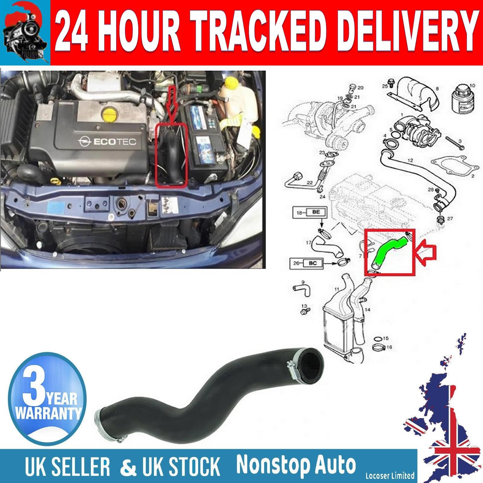 TURBO INTERCOOLER  HOSE PIPE FOR VAUXHALL  OPEL ASTRA 6 2.2 DTI ZAFIRA A 5860761