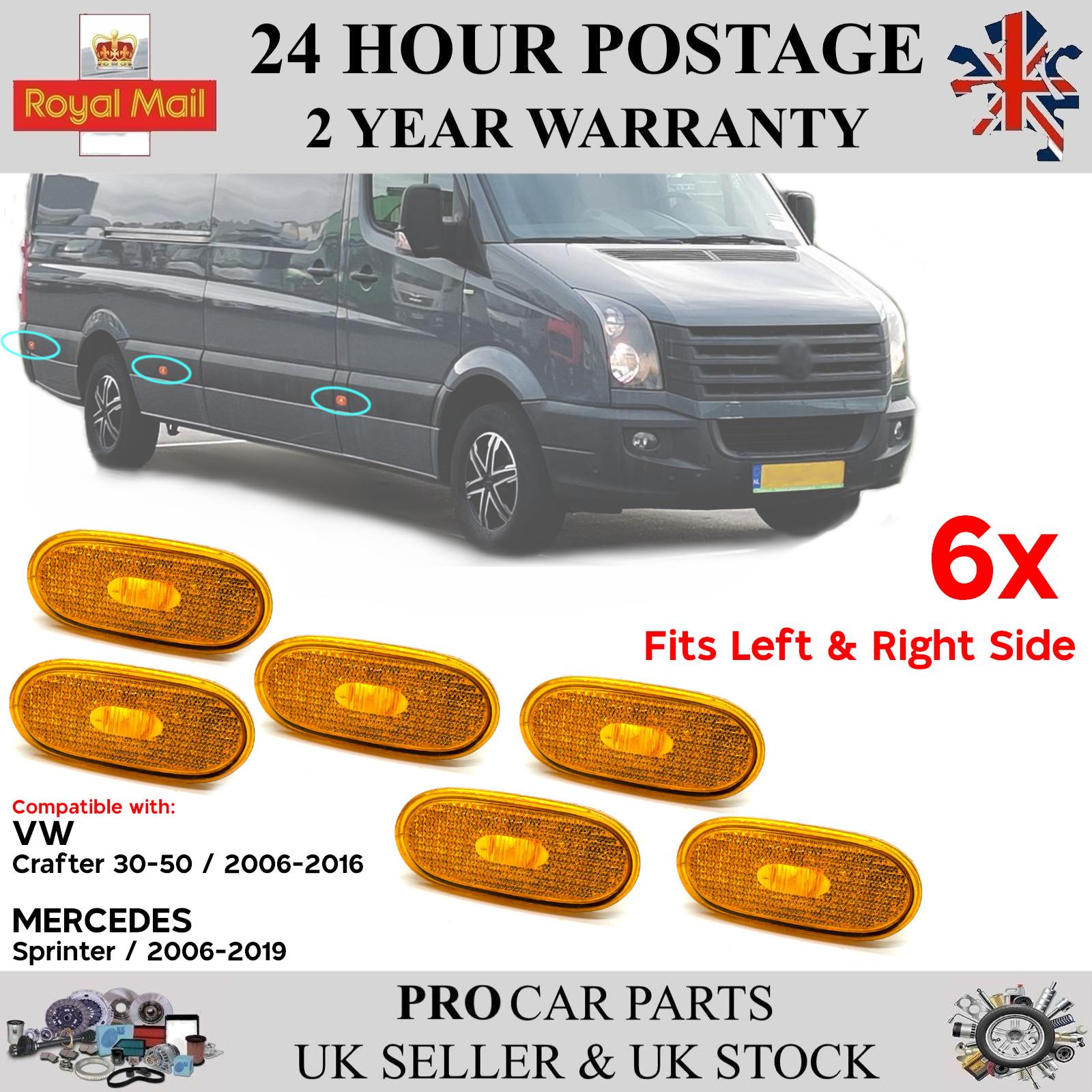6x Side Marker Lens Lamp Fits VW Crafter Mercedes Sprinter 2E0945061C