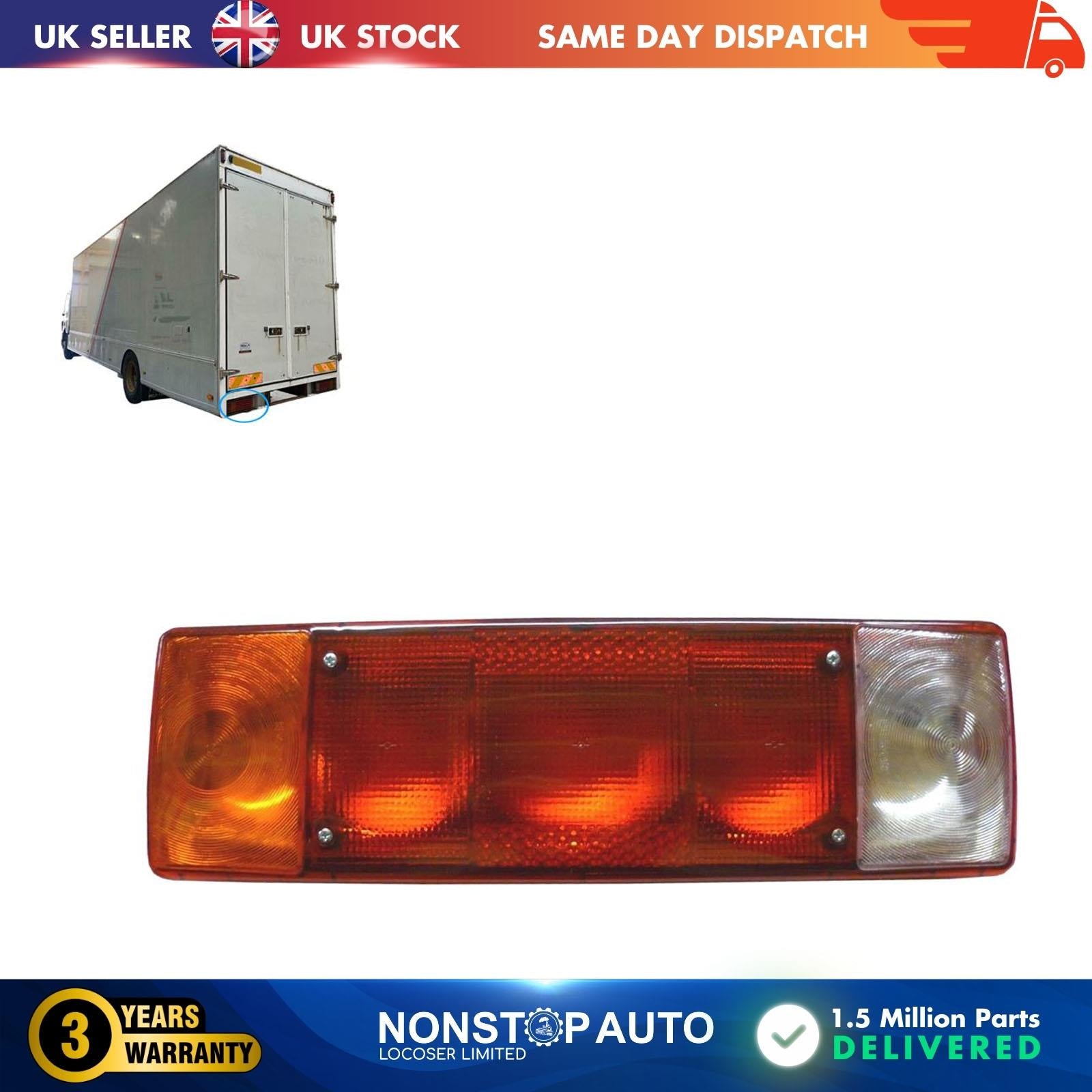 Rear Tail Light Lamp With Cable Fits DAF Scania VOLVO Man MERCEDES RENAULT Iveco