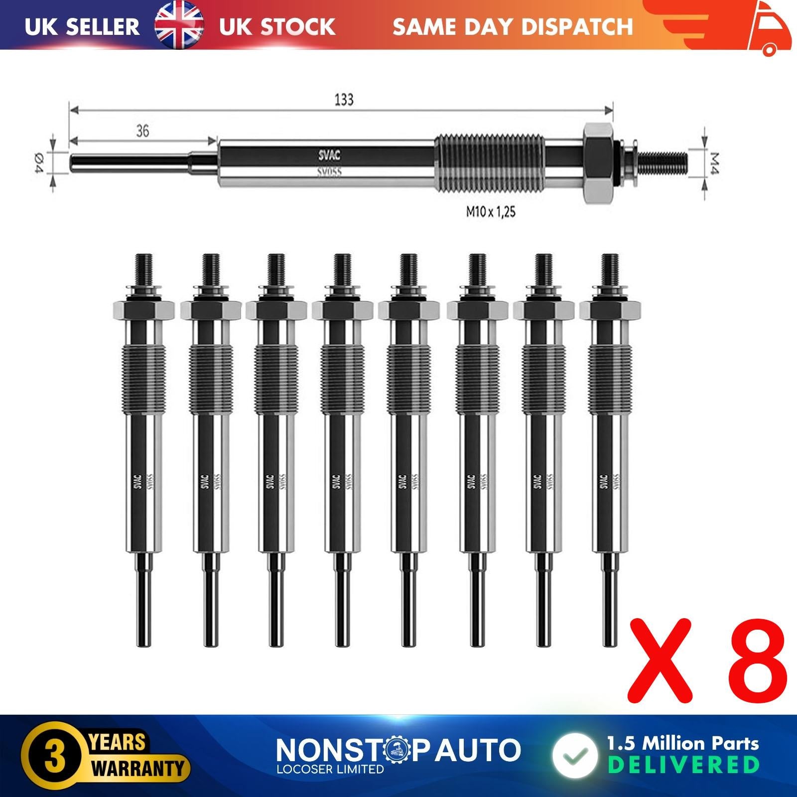 8X Glow Plugs For AUDI A8 D2 2.8 quattro Coupe B2 2.3 quattro 8980133920