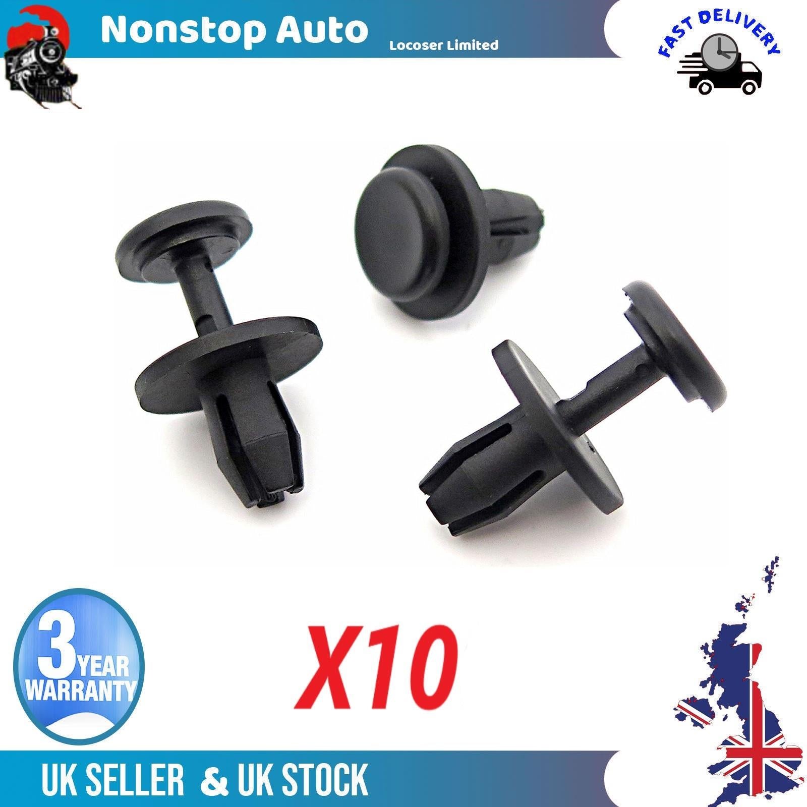 10X Bumper Wheel Arch Inner Lining Splashguard Clips For C-Elysee C2 C3 C4 DS3 Jumpy Spacetourer OPEL Vivaro Zafira TOYOTA Proace DS DS3 PEUGEOT 2008 207 208 301 407 Expert Traveller Expert 6991X7