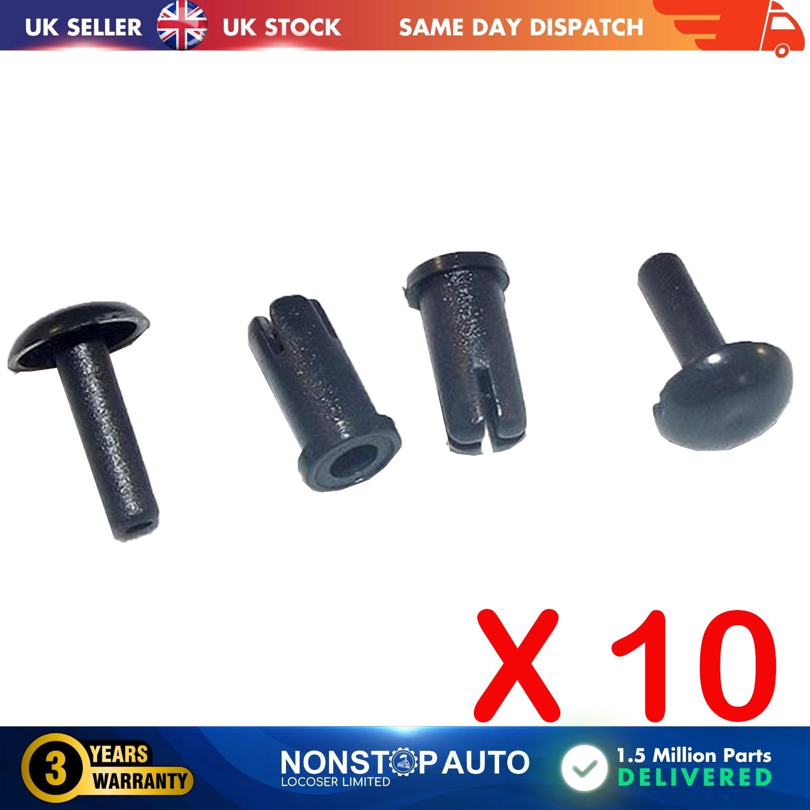 10X Door Panel Trim Seal Rubber Clips For SEAT Cordoba SKODA Octavia Fabia
