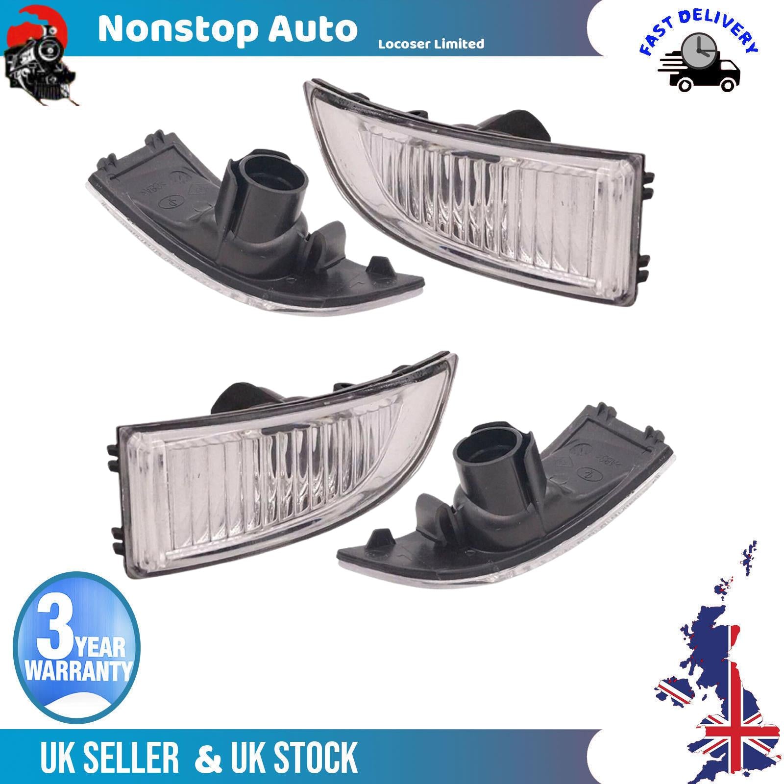 2X Wing Mirror Indicator Lens Left&Right For RENAULT Laguna III