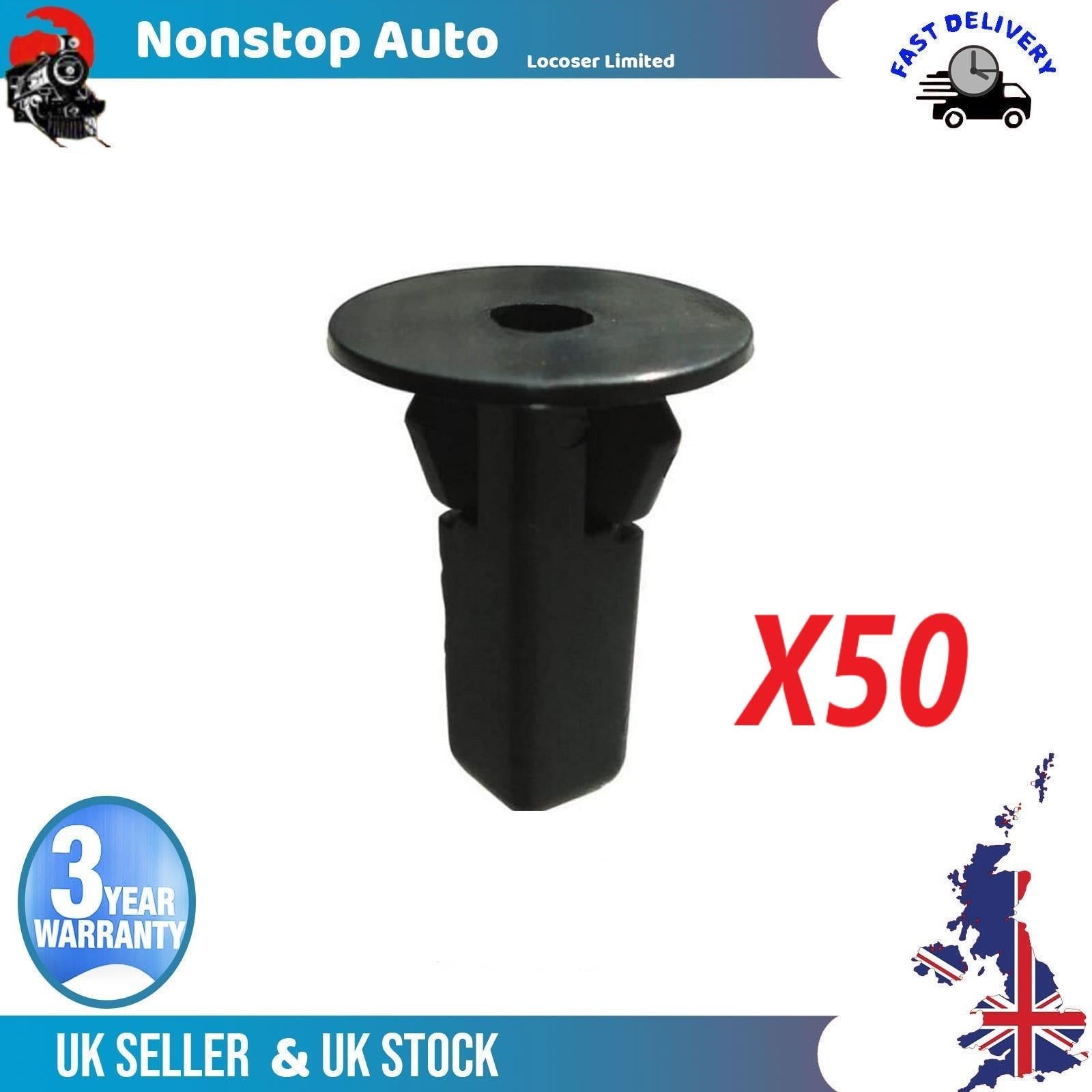 50X Wheel Arch Moulding Clips ,Bodywork Fastener Grommet For LEXUS GS IS LS RC RX TOYOTA Avensis Camry Carina VI Corolla Hiace IV MR2 III Rav4 II 90189-06157