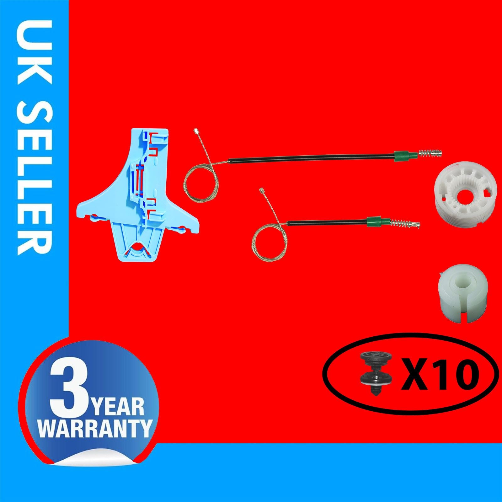 FOR VW GOLF MK5 BORA WINDOW REGULATOR REPAIR KIT FRONT LEFT