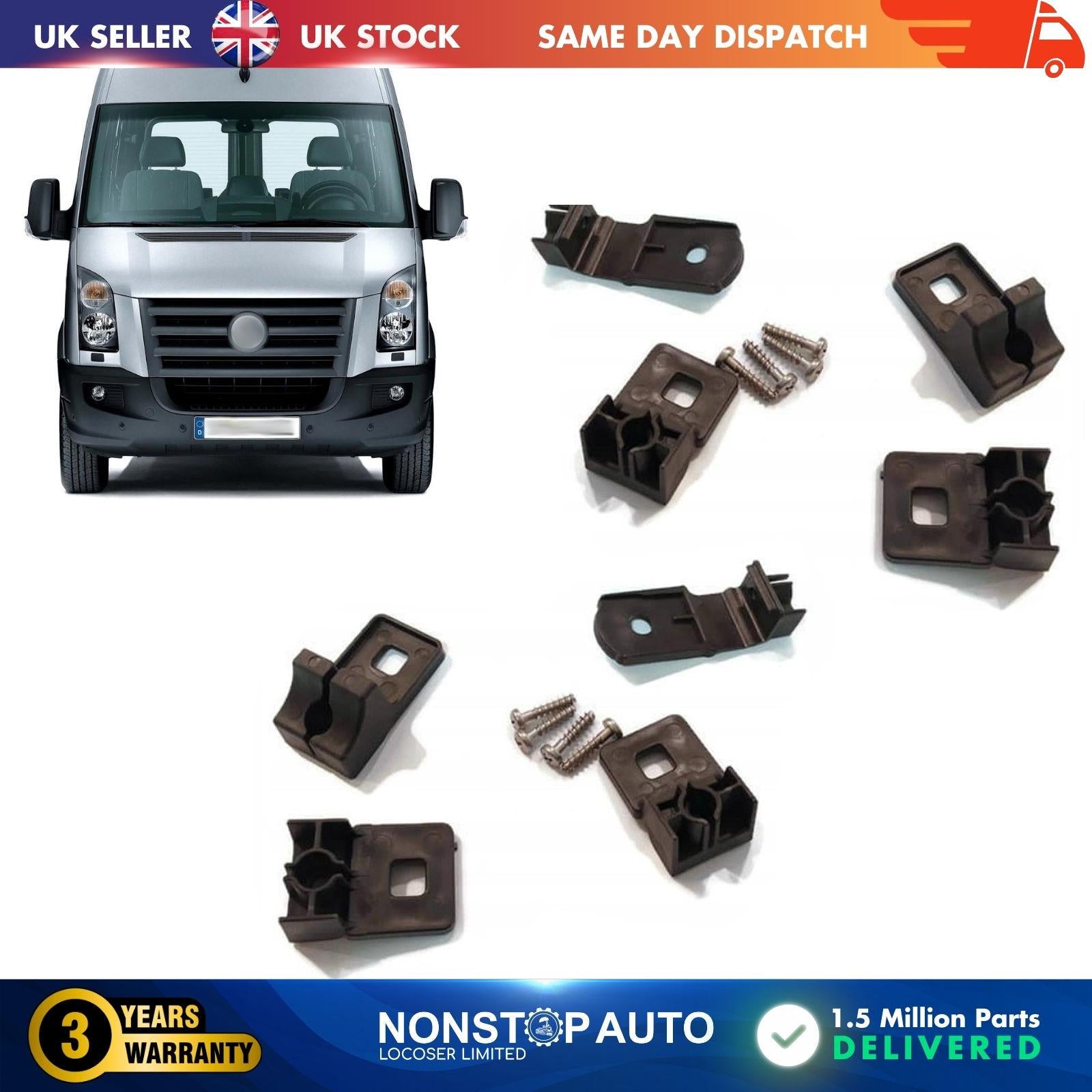 2X Headlight Repair Kit Bracket Mount Clips Left and Right For VW Crafter 2E0998225 2E0998226