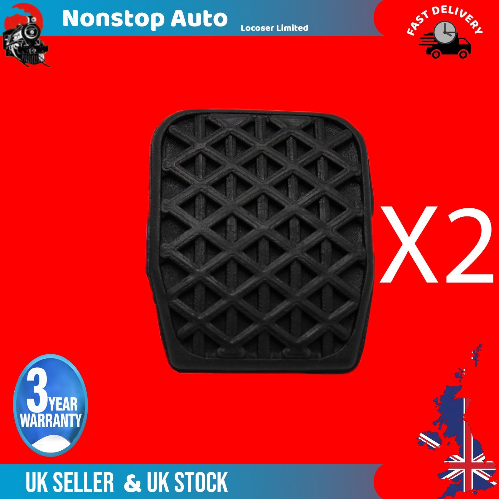 2X Clutch Brake Pedal Rubber Fits Bmw 3 Series E21 E30  135211108634