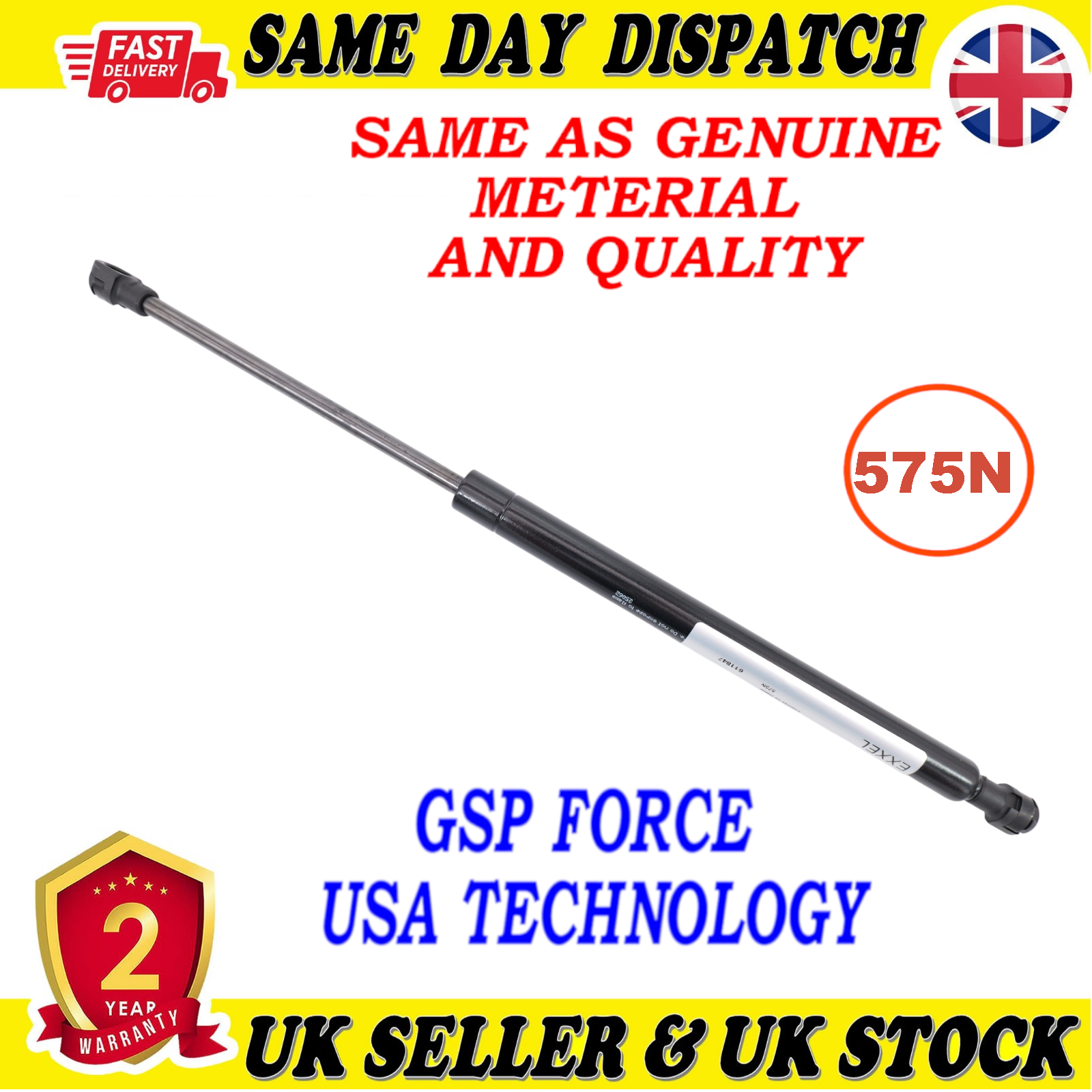 TAILGATE BOOT GAS STRUTS 575 Newton FOR DACIA RENAULT DUSTER 904522228R