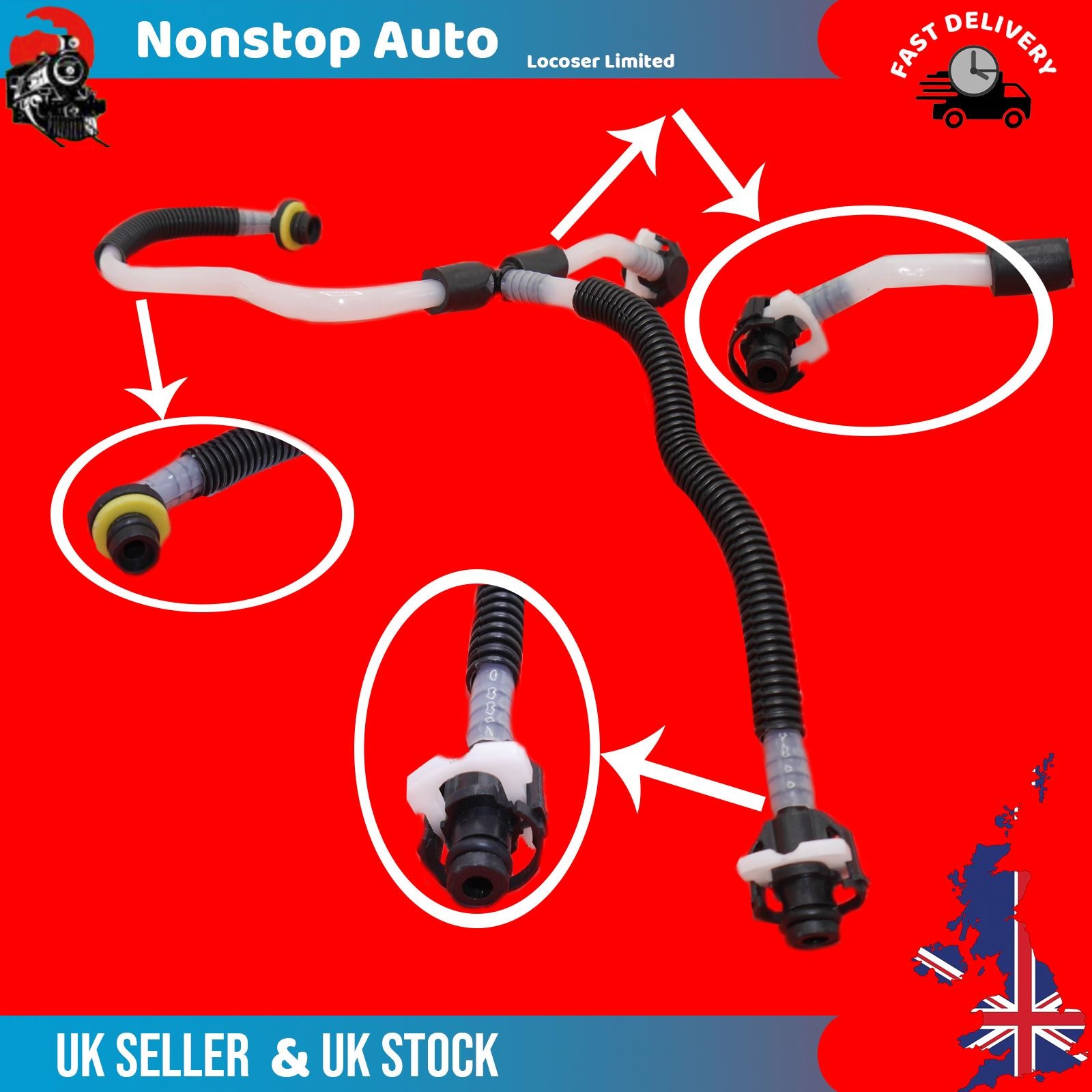Diesel 3 Way Fuel Pipe Line to Pump Fits Mercedes Sprinter 901-902-903-904 A6110707632