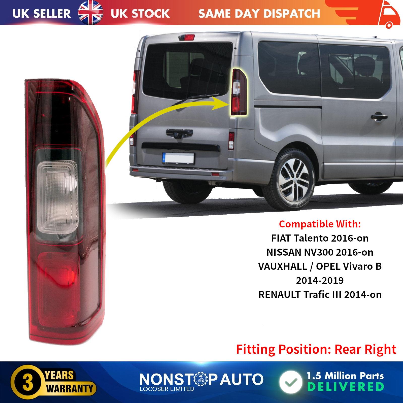 Tail Light Lamp Rear Right Side For FIAT Talento NISSAN NV300 VAUXHALL OPEL Vivaro B RENAULT Trafic III 265504656R