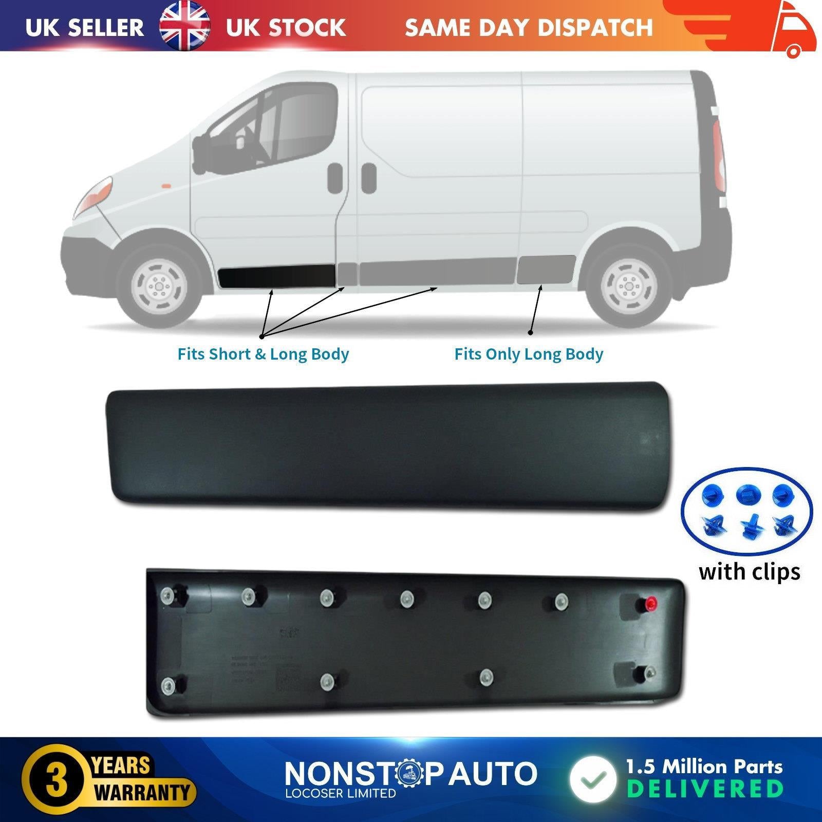 DOOR TRIM MOULDING STRIP FRONT LEFT FITS  NISSAN Primastar 8200036088