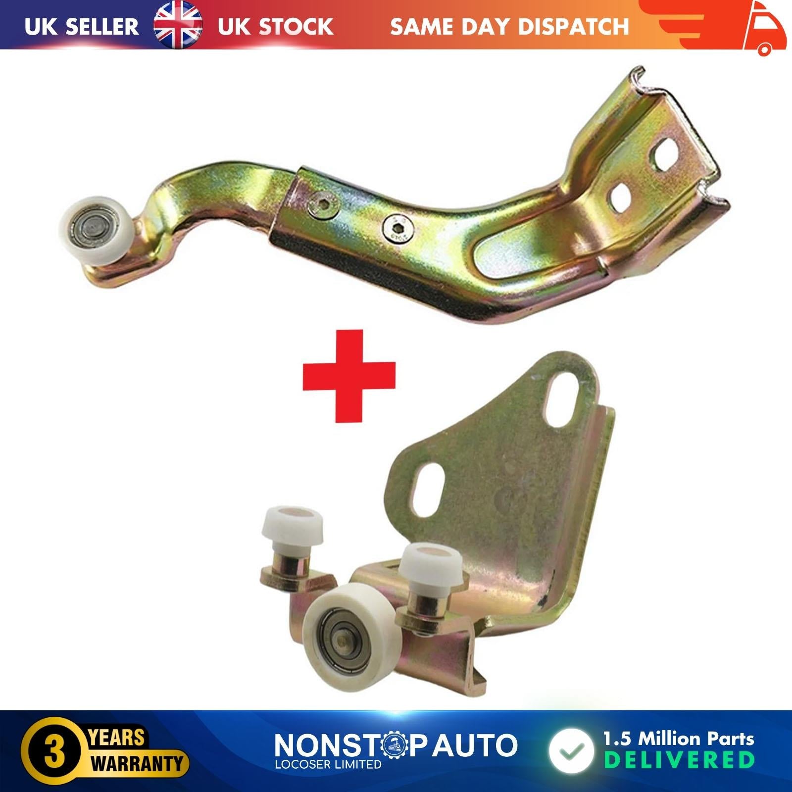 2X Sliding Door Roller Guide Hinge Bottom and Top Right For MERCEDES Sprinter VW LT MK2