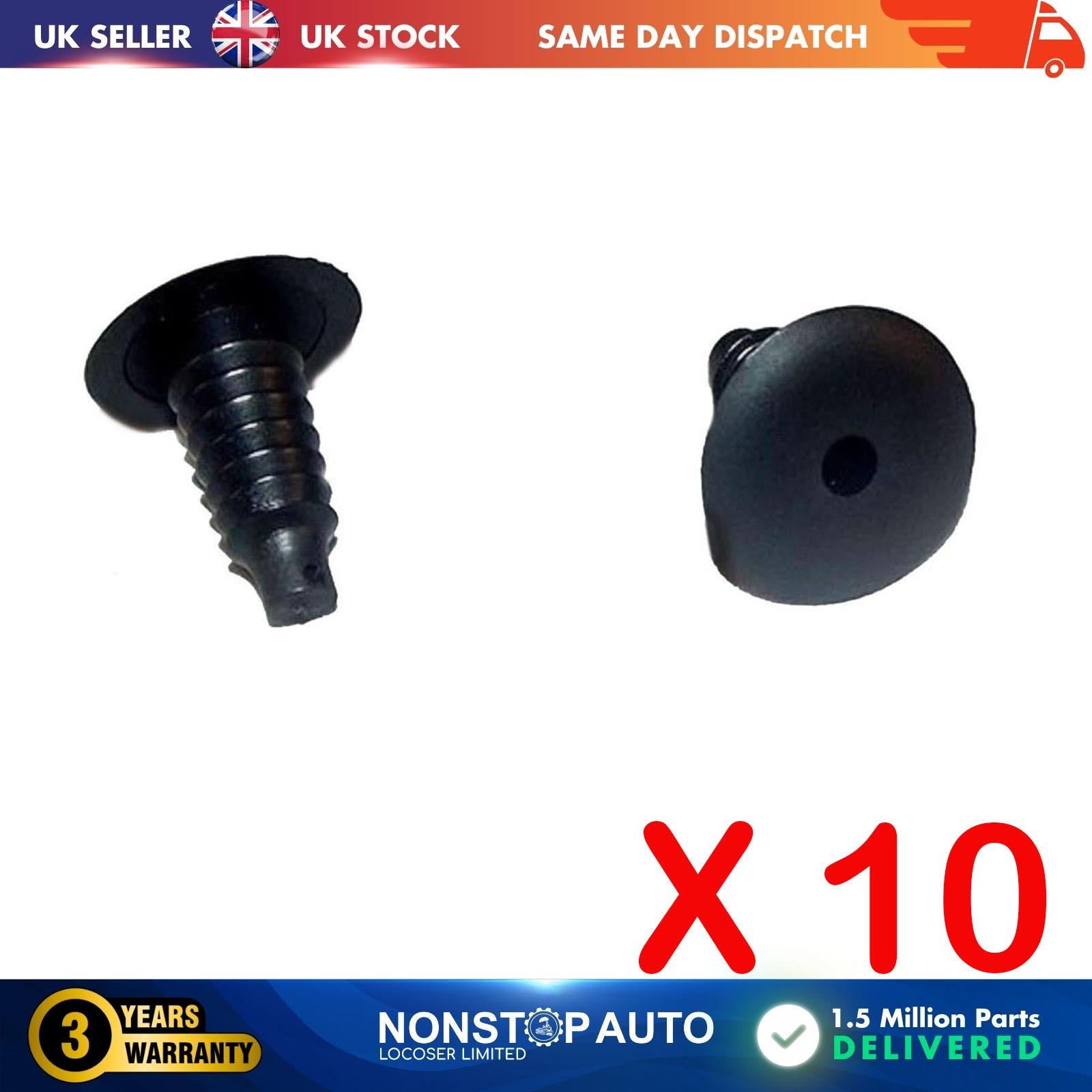 10X FOR FORD VW BMW Interior Door Trim Panel Boot Lining Carpet Fastener Clips