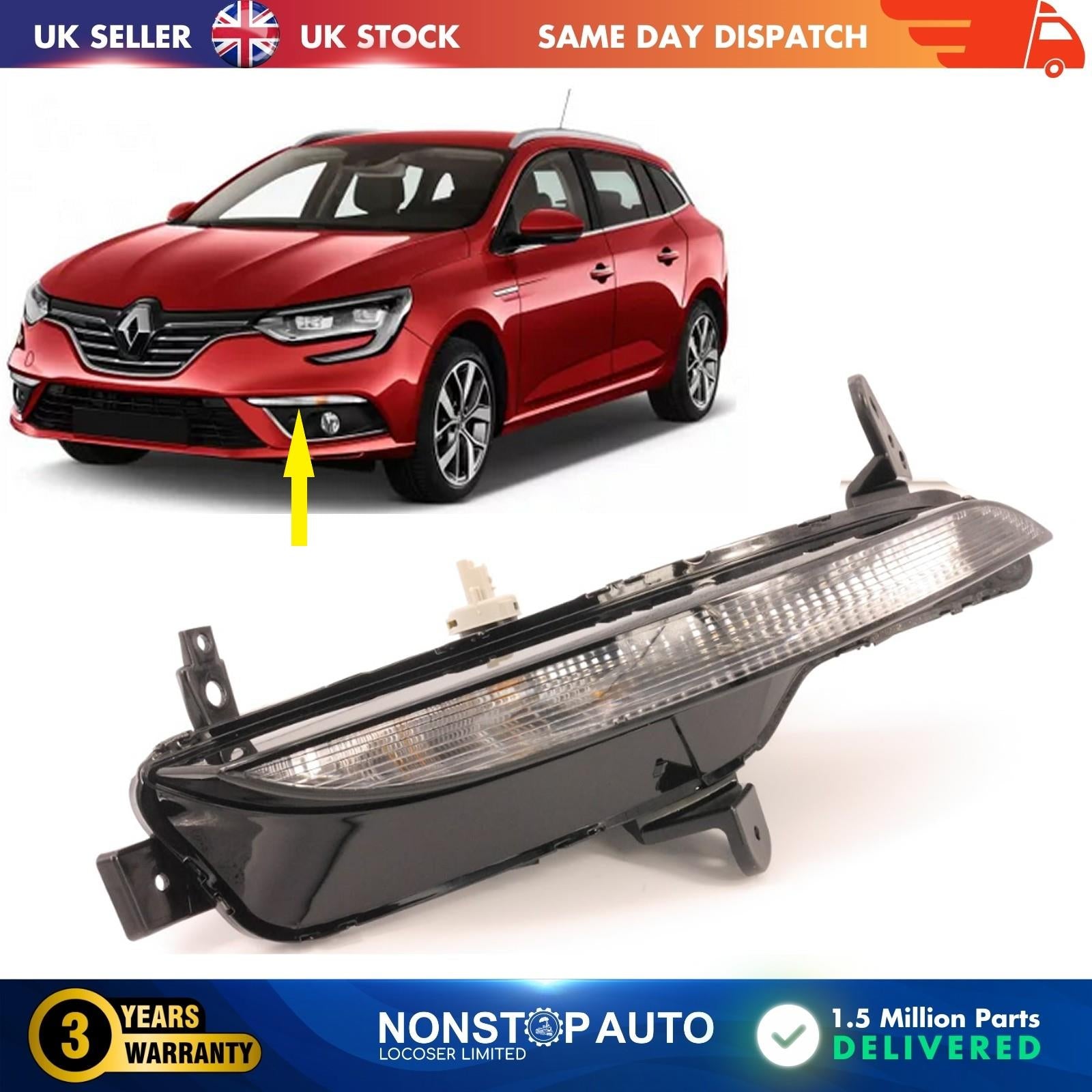 FRONT BUMPER SIDE INDICATOR REPEATER LAMP LEFT FOR RENAULT MEGANE IV 261306376R