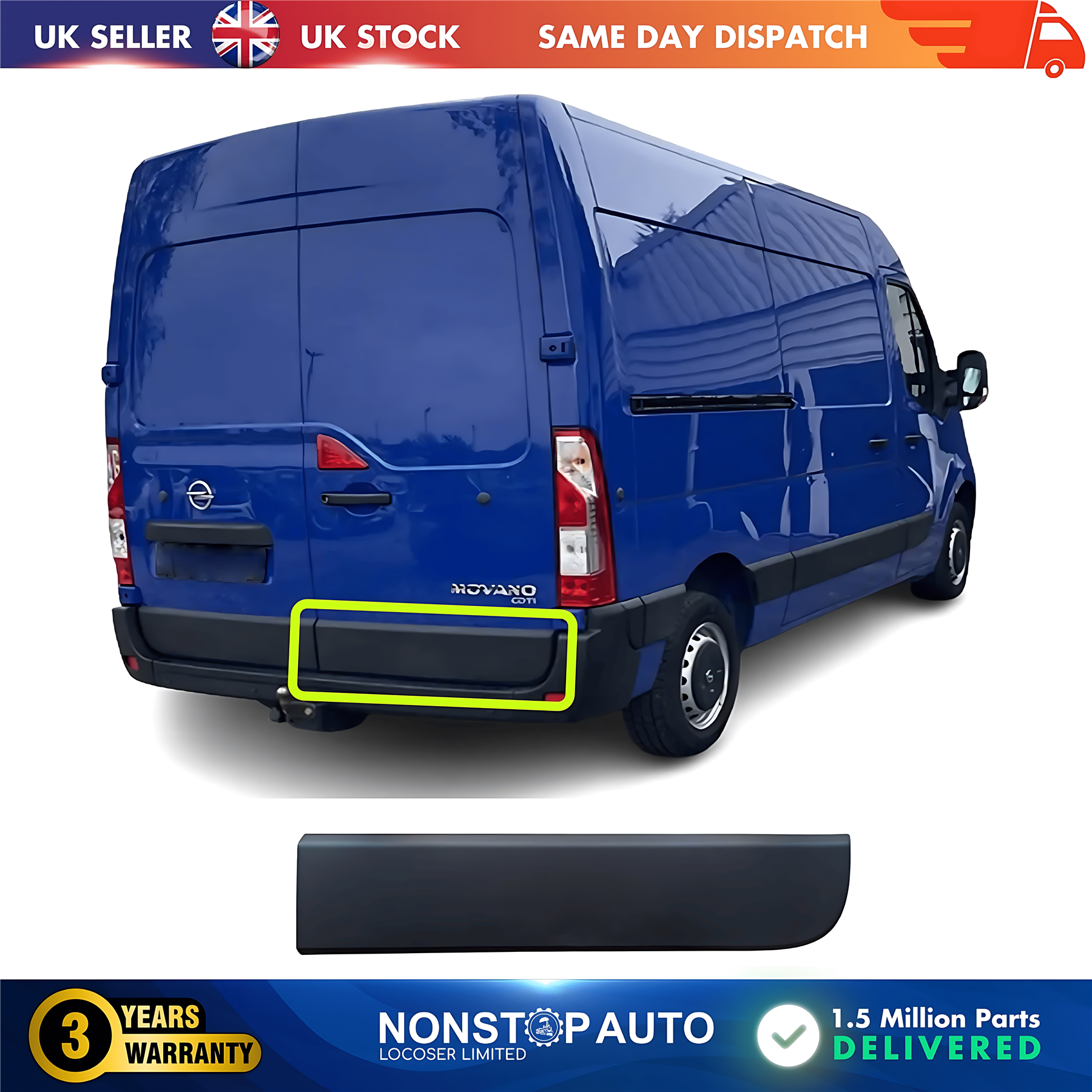 Rear Door Moulding Panel Trim Right For VAUXHALL Movano B 908520001R