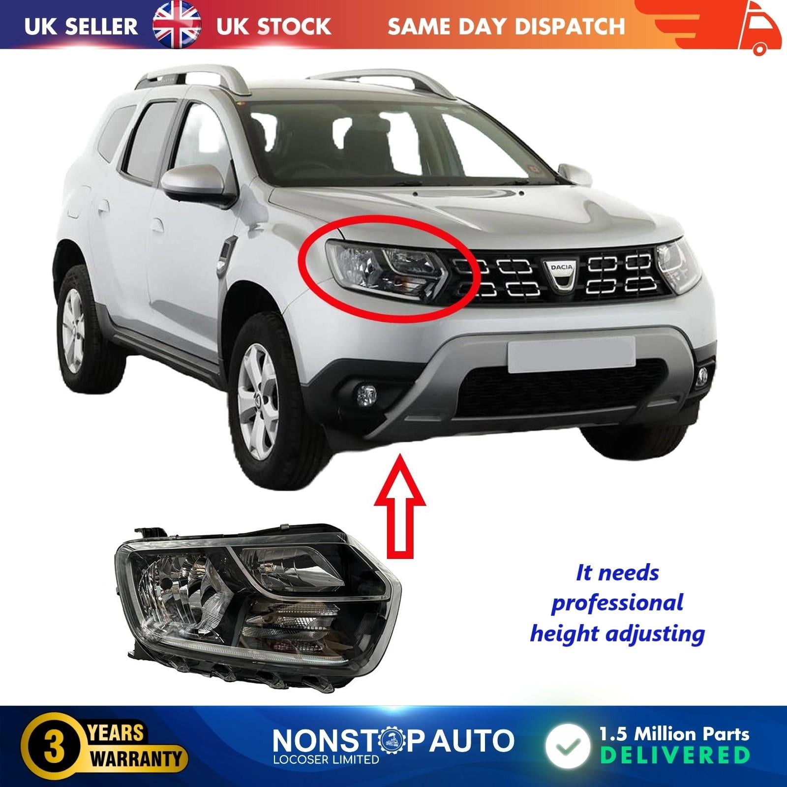 Headlight Led Daylight Headlamp Right For DACIA Duster 2017 on 260101133R