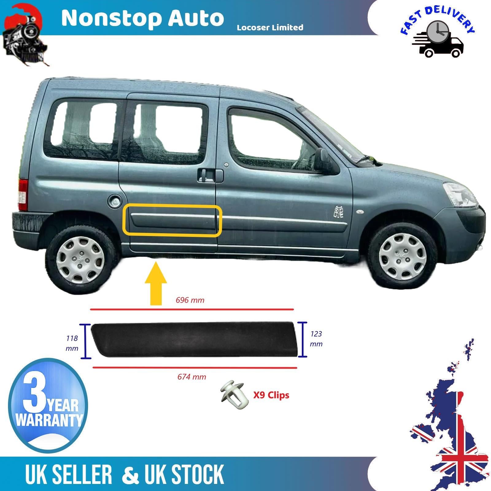 Door Panel Trim Moulding Rear Right For CITROEN Berlingo 2006-2008 8546.R4